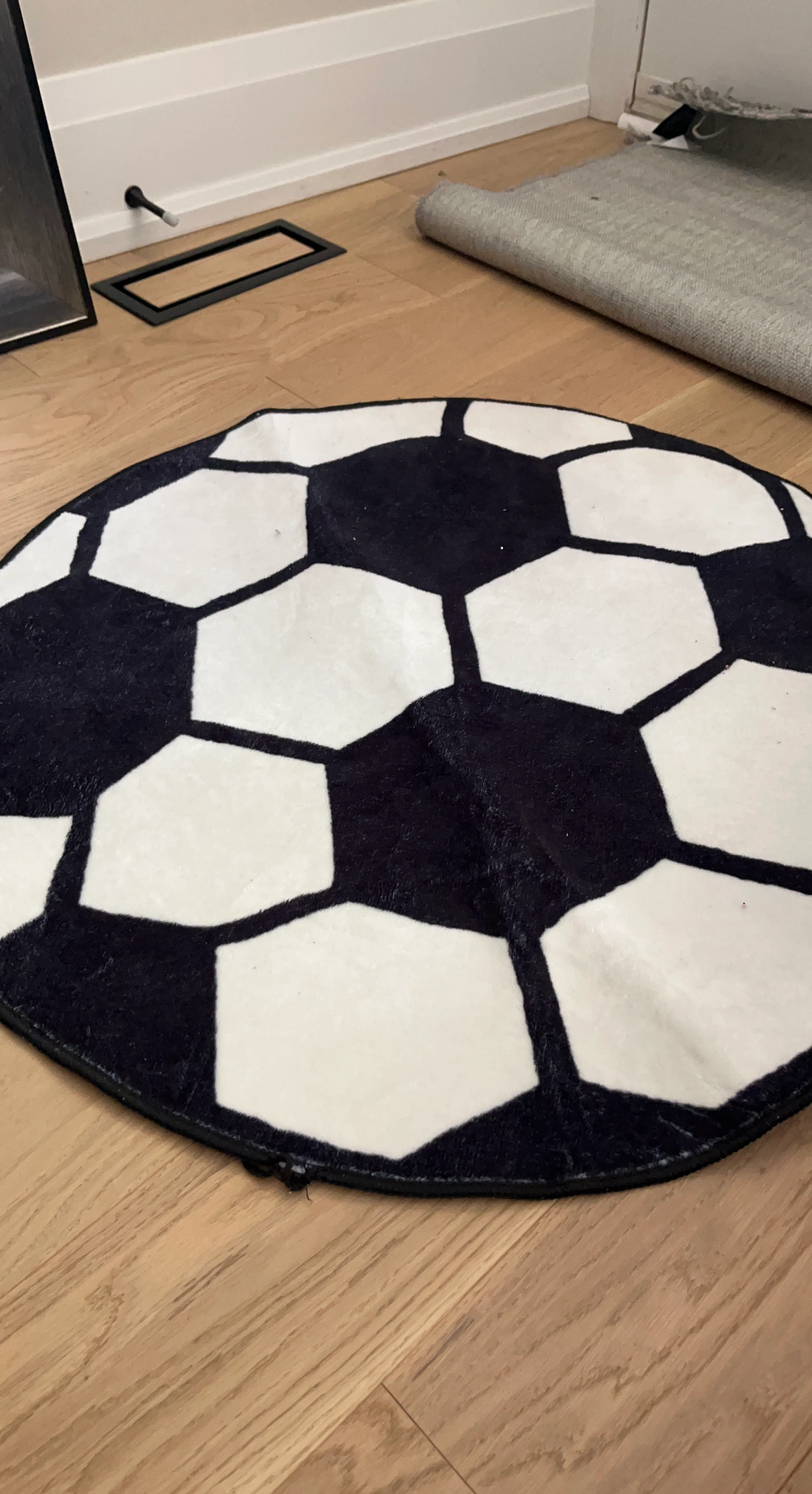 Round Soccer Ball Rug
