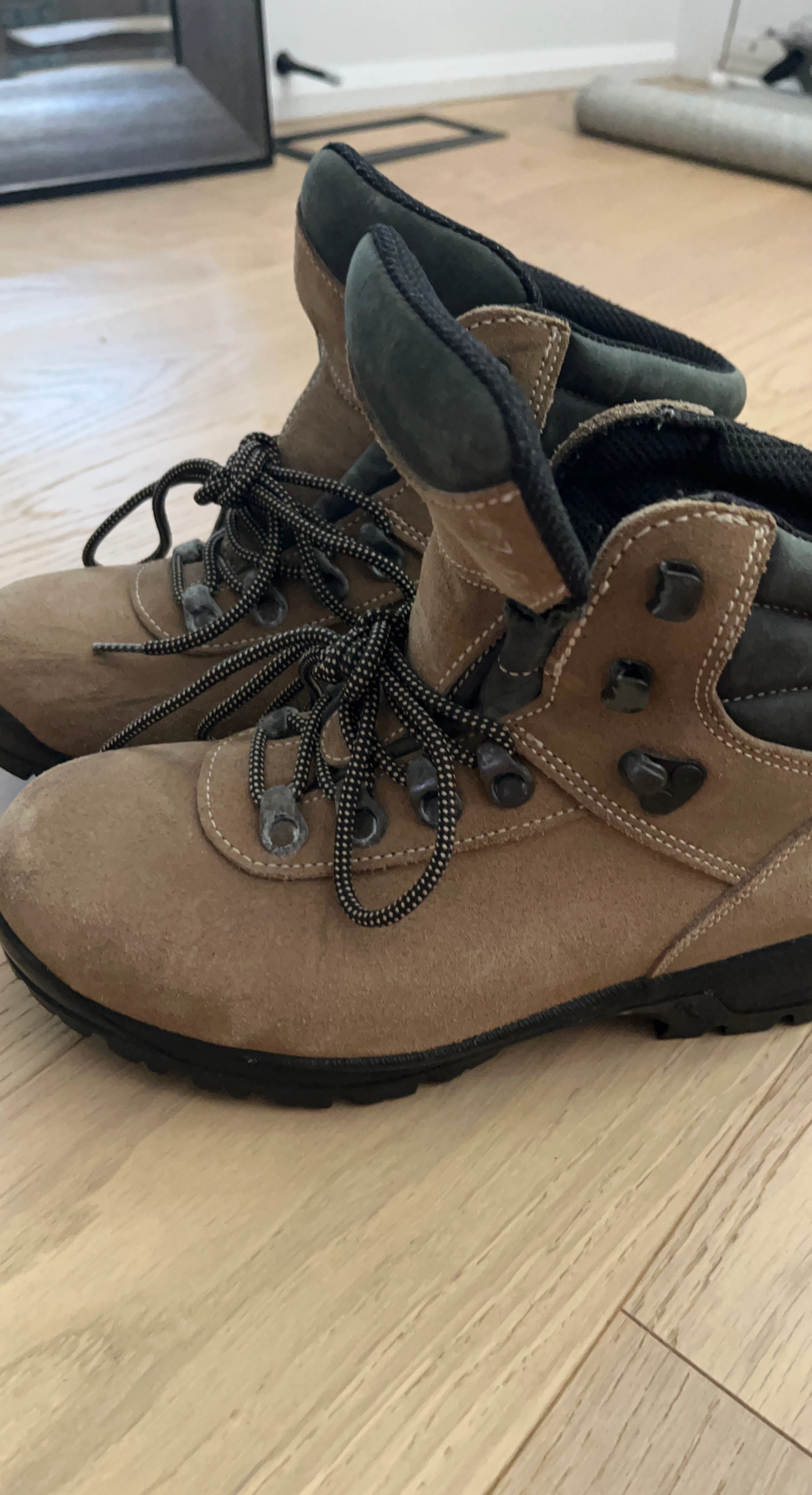 Brown Suede Hiking Boots