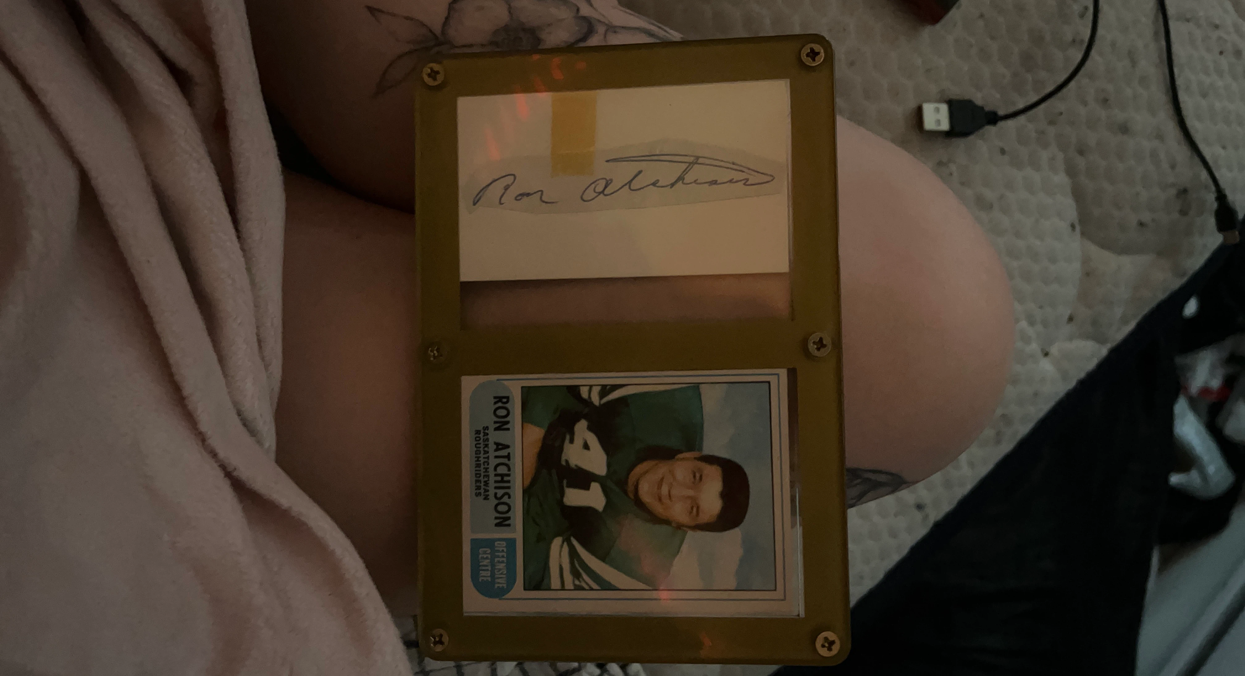 Ron Atchison Signed Football Card