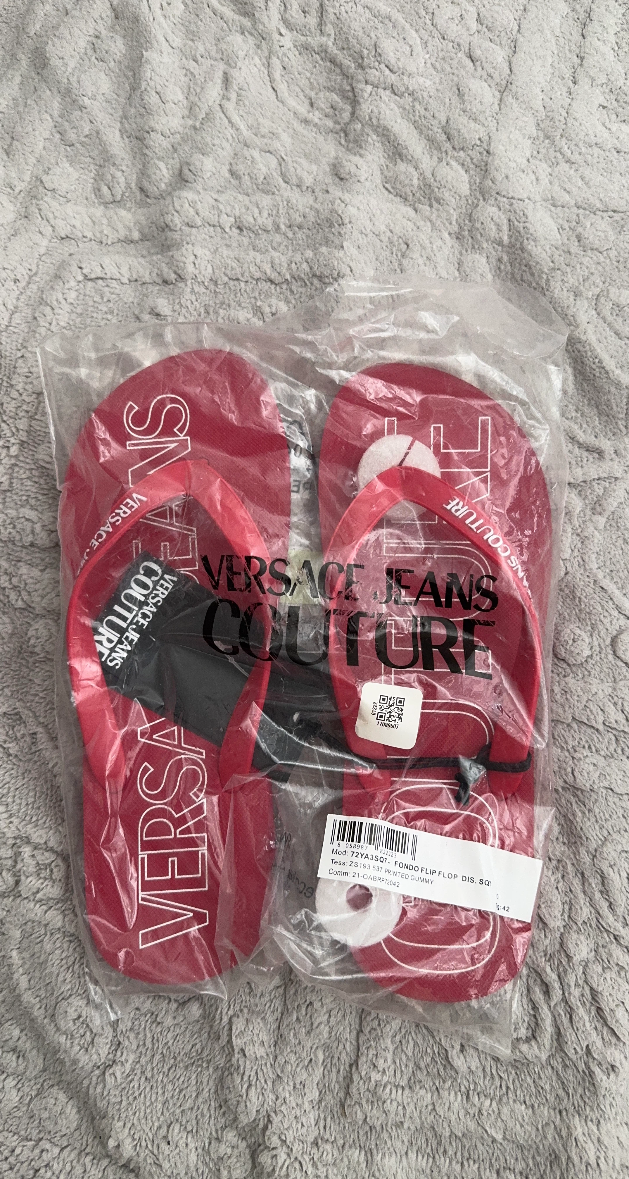 Versace Jeans Couture Red Flip Flops
