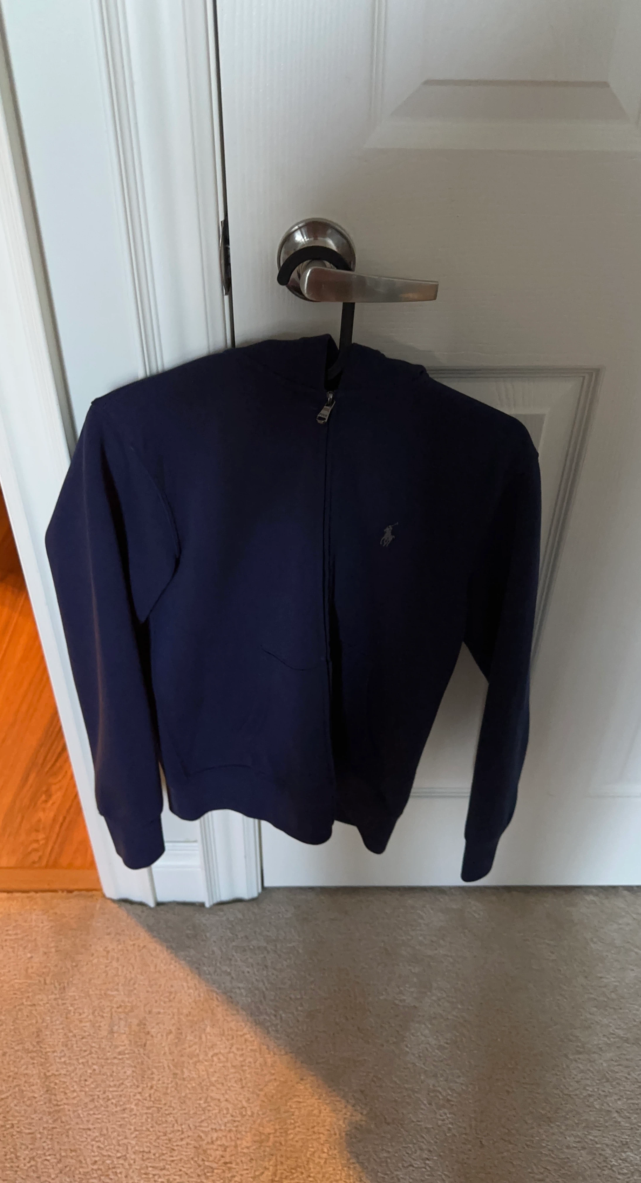 (FOR KIDS) Polo Ralph Lauren Zip-Up Hoodie Navy Blue Size M
