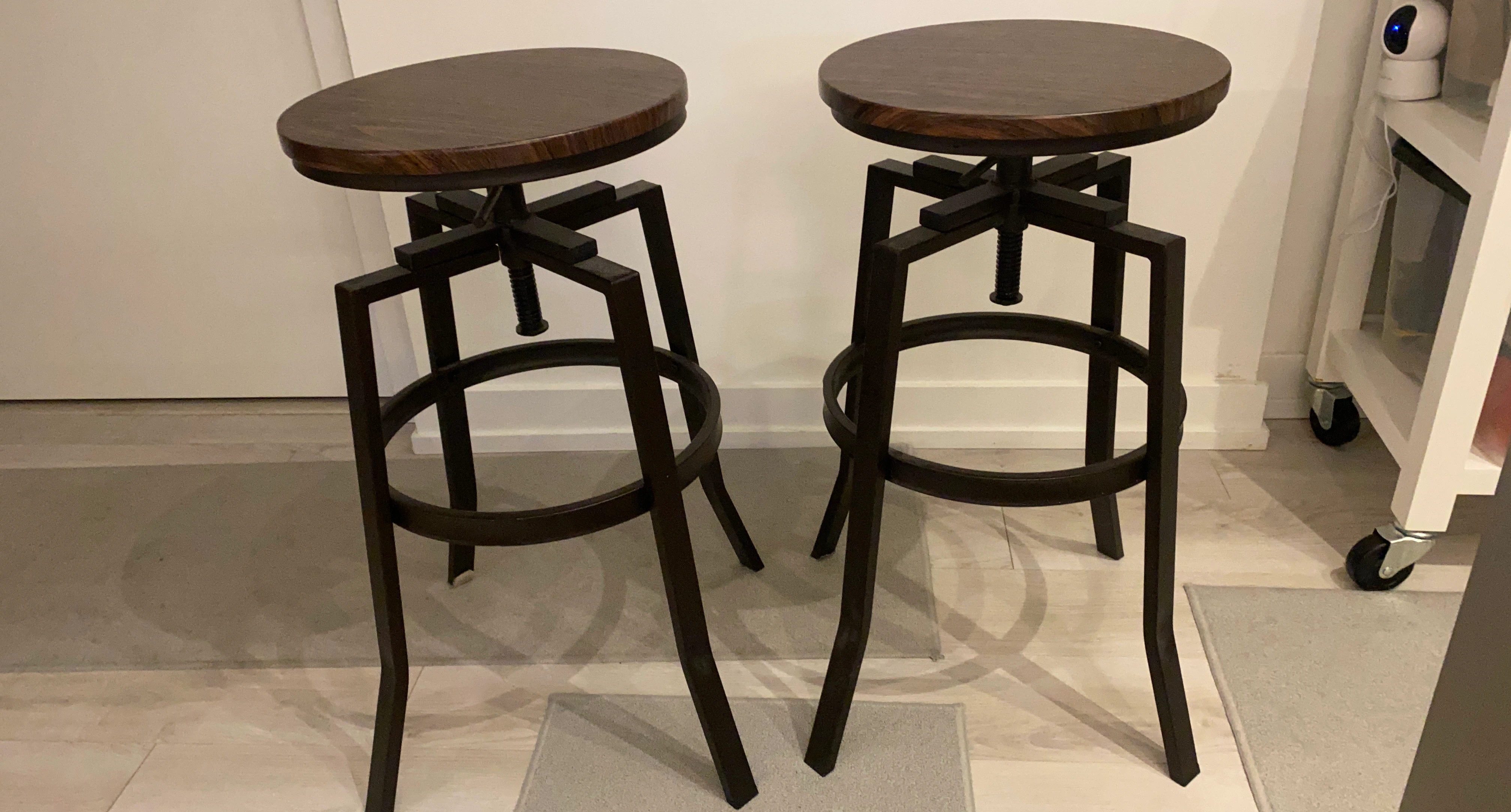 Adjustable Swivel Bar Stools (Set of 2)