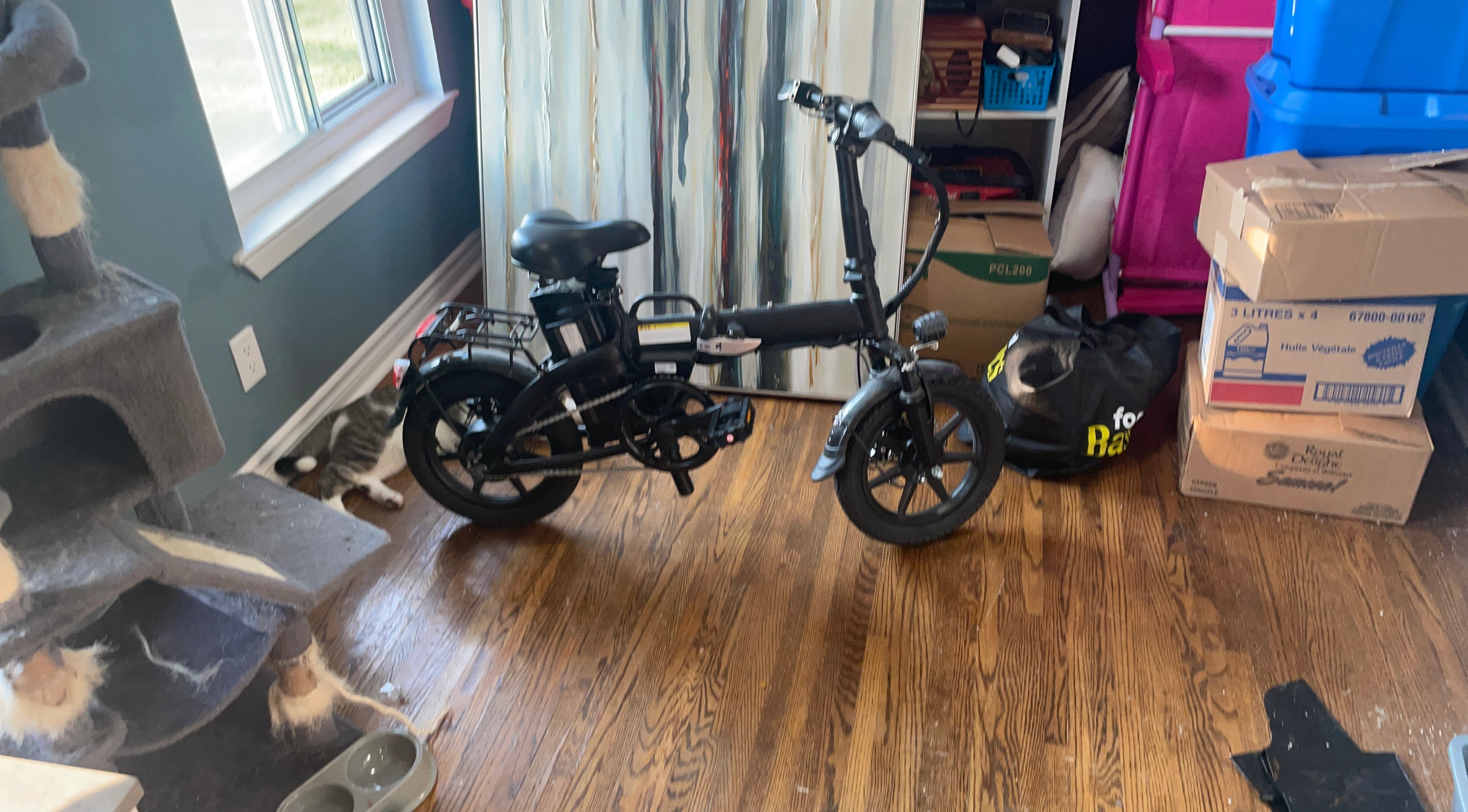 Black Folding Electric Bicycle