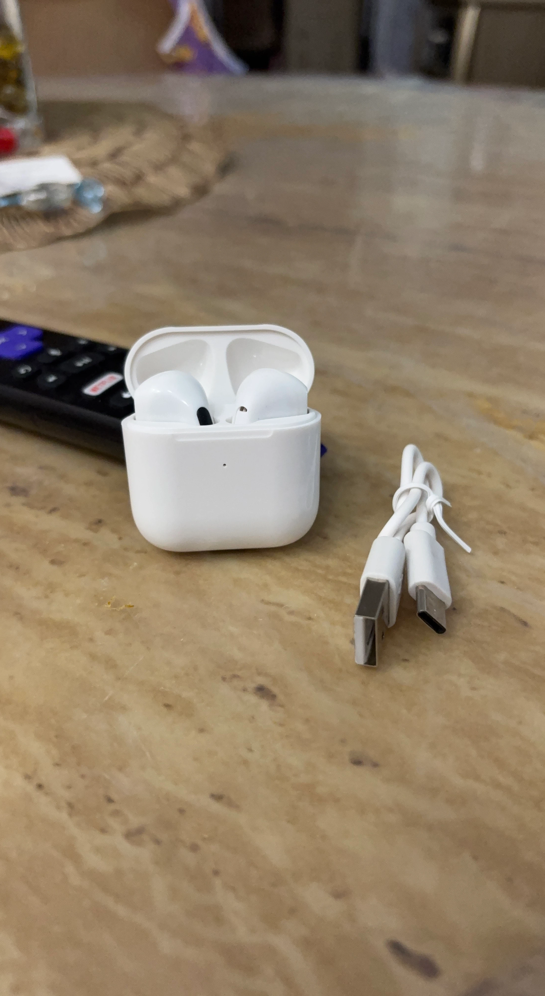 White Wireless Earbuds with Charging Case