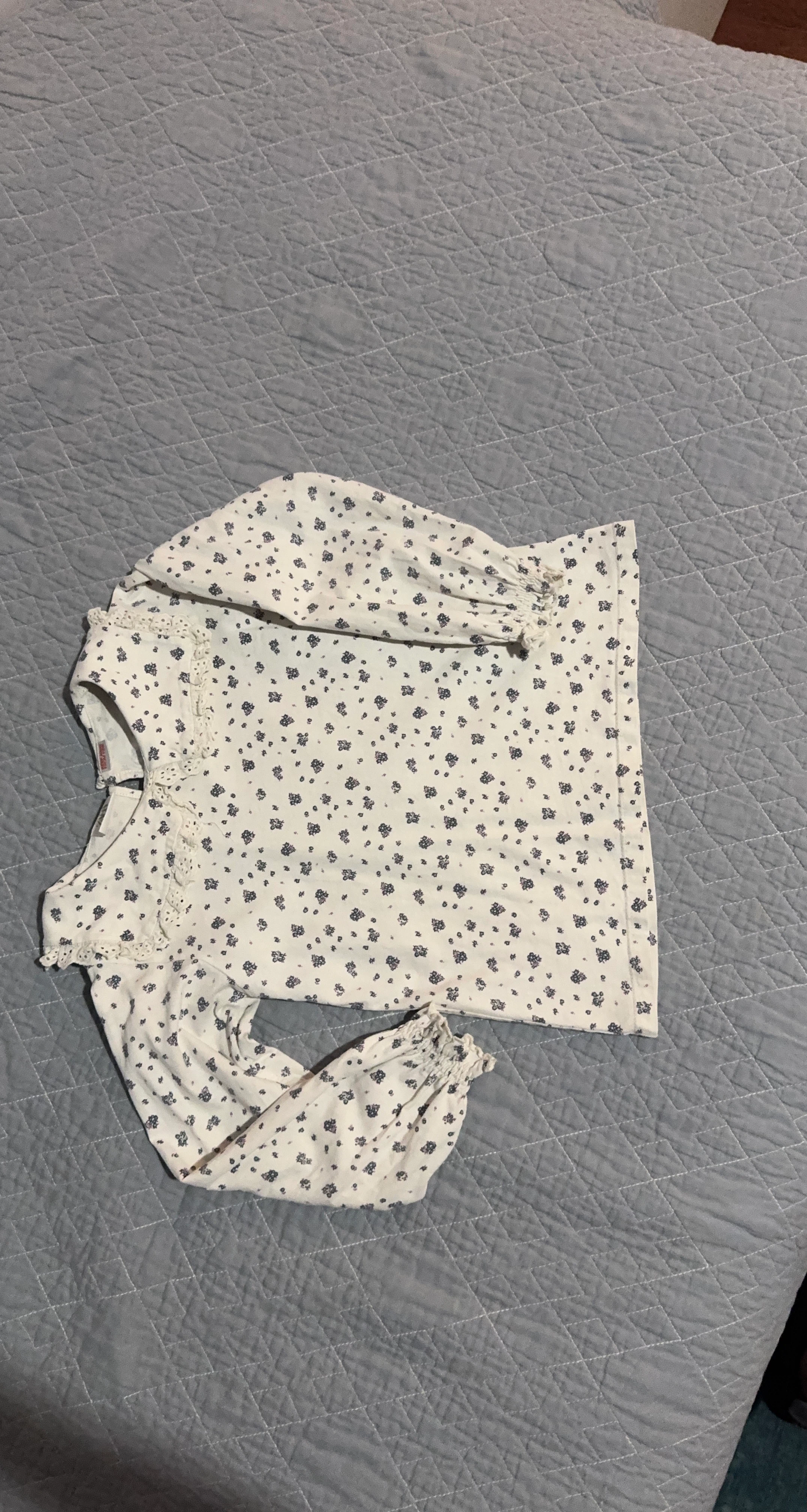 Zara Girls Floral Long Sleeve Top