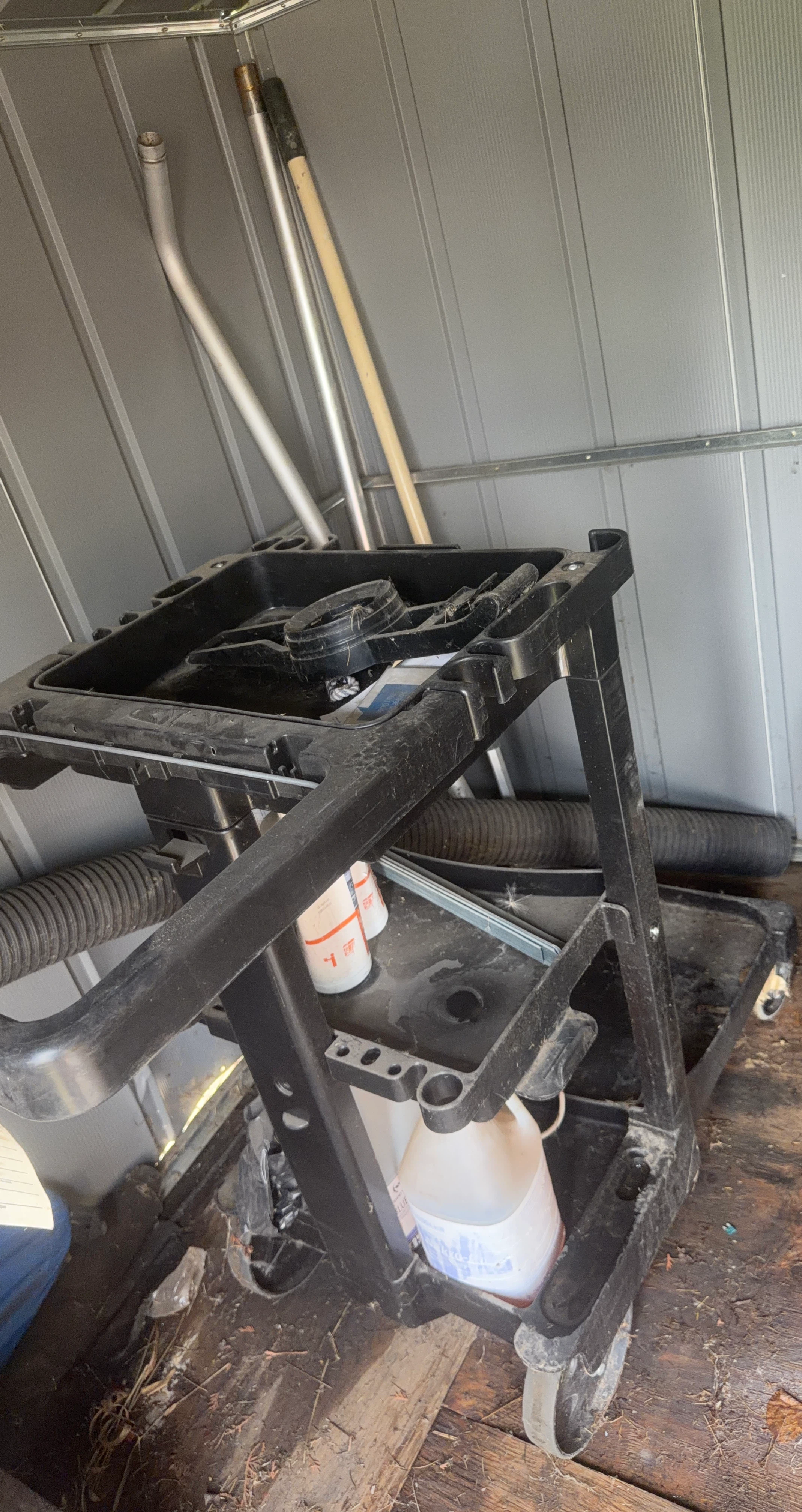 Black Utility Cart with Wheels