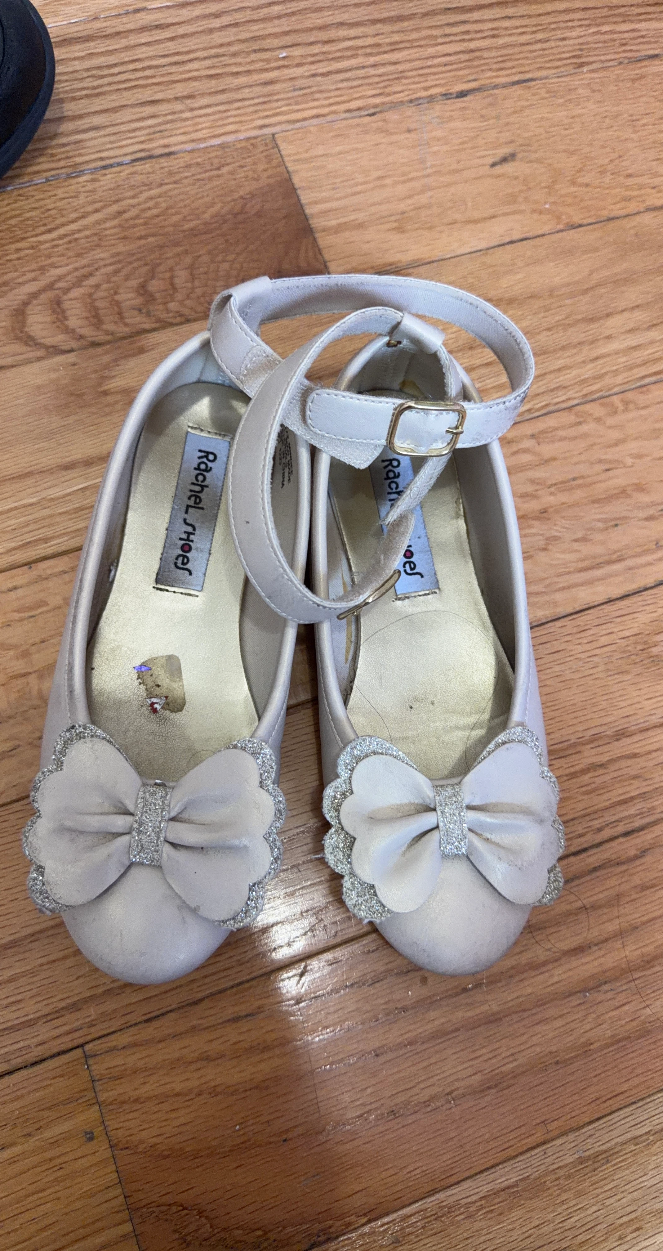 Rachel Shoes Glitter Bow Ballerina Flats