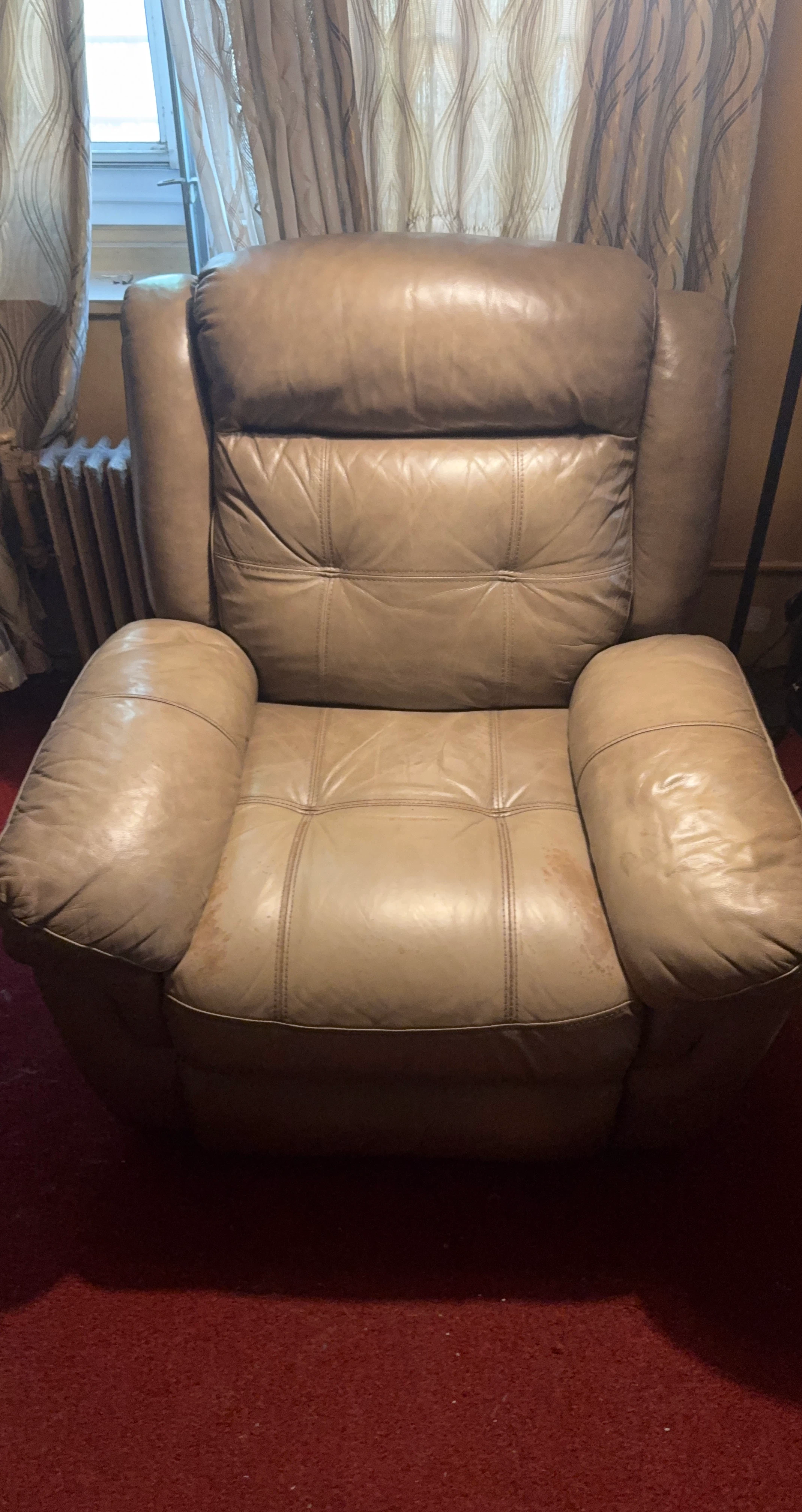 Tan Leather Recliner Chair