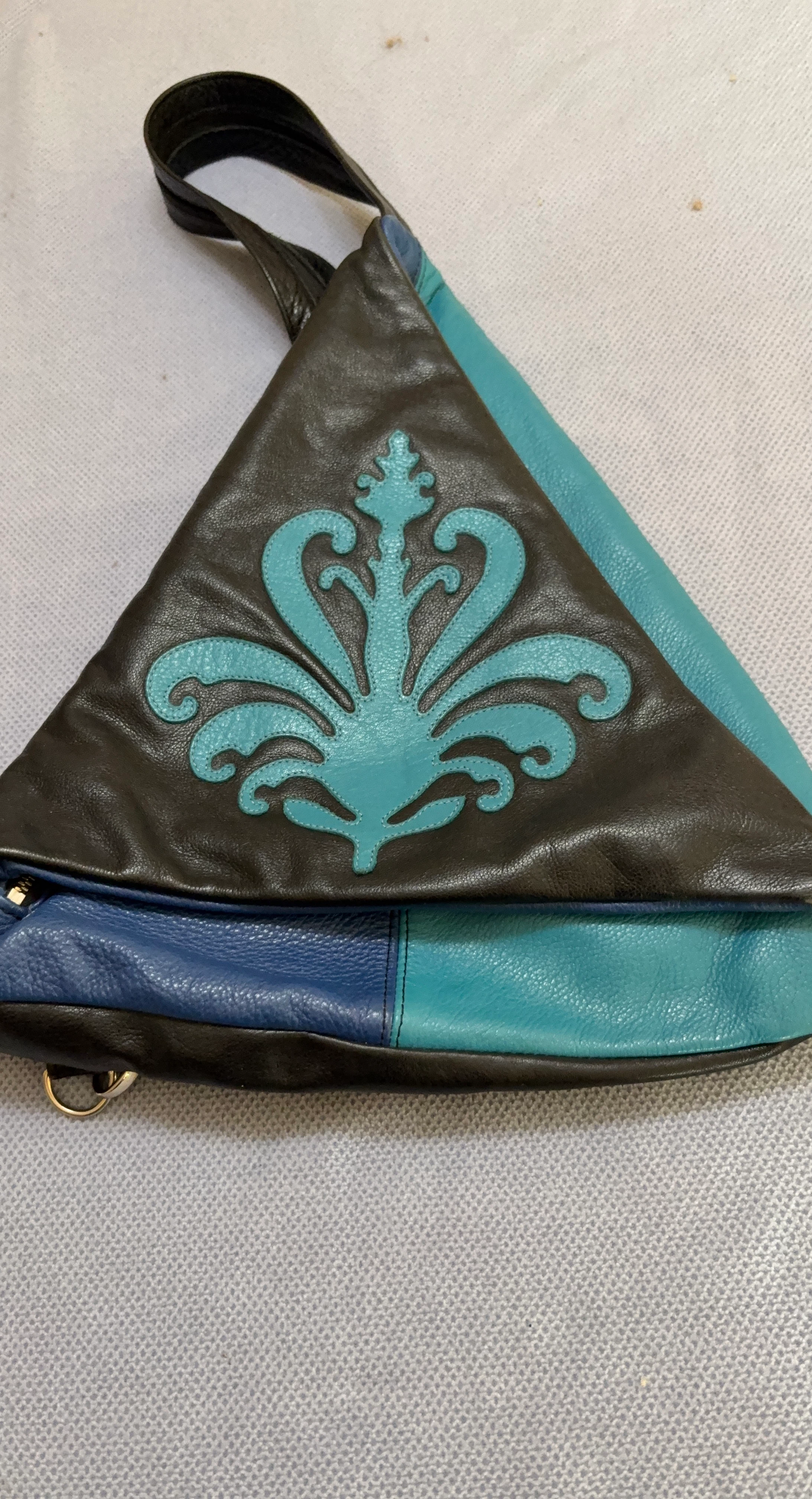 Leather Purse with Decorative Design