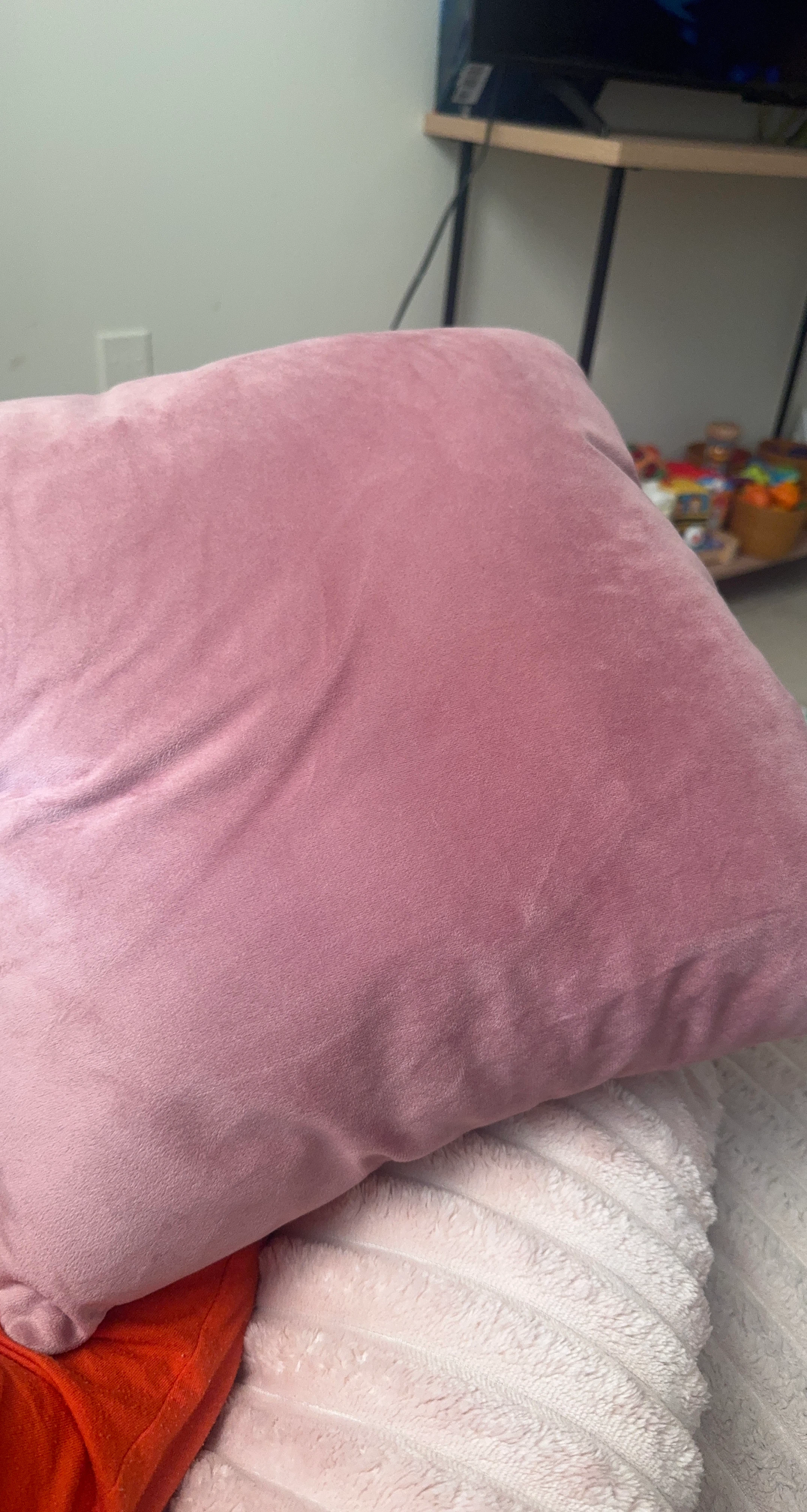 Pink Velvet Throw Pillow