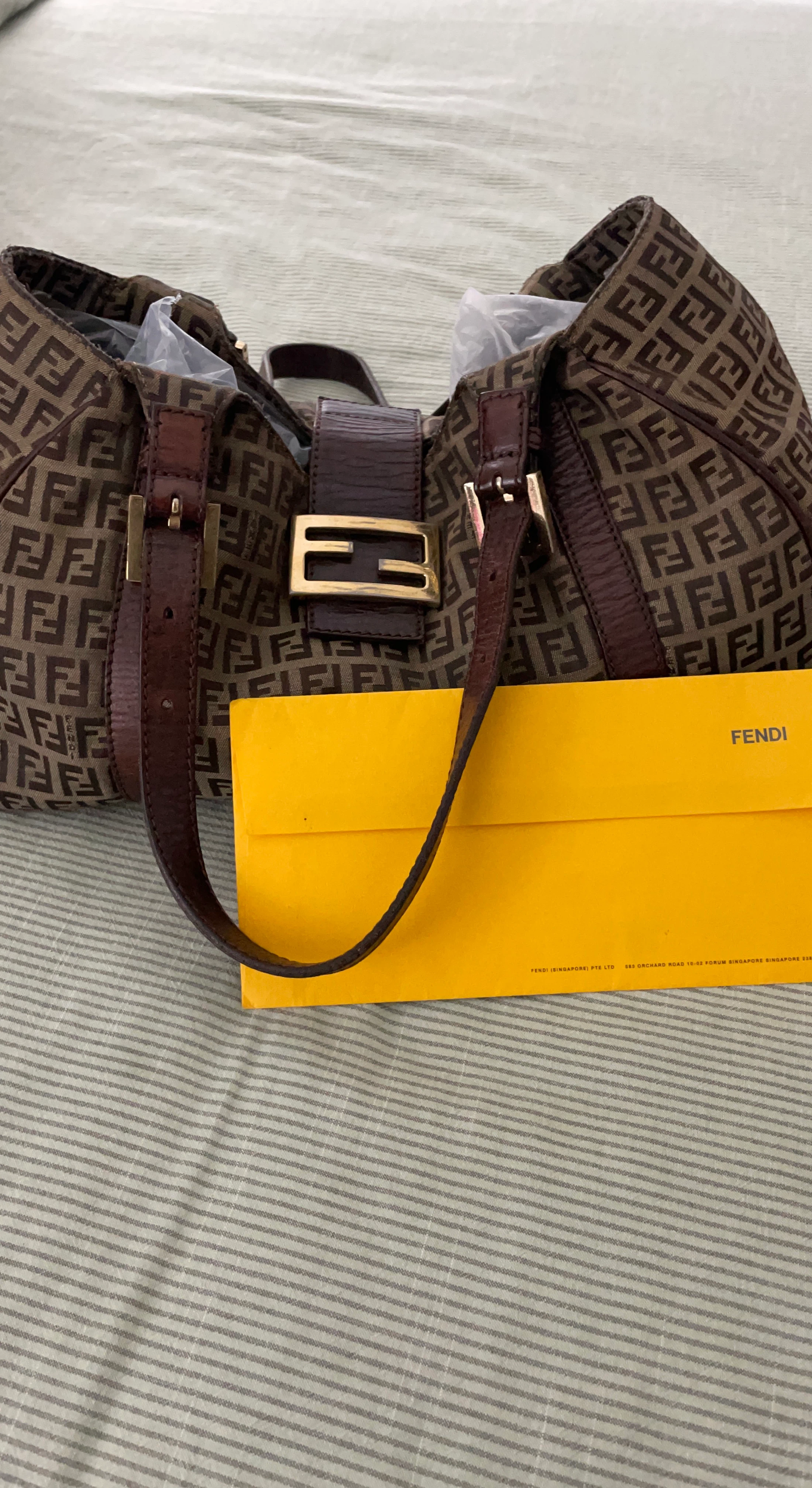 Fendi Zucca Monogram Shoulder Bag