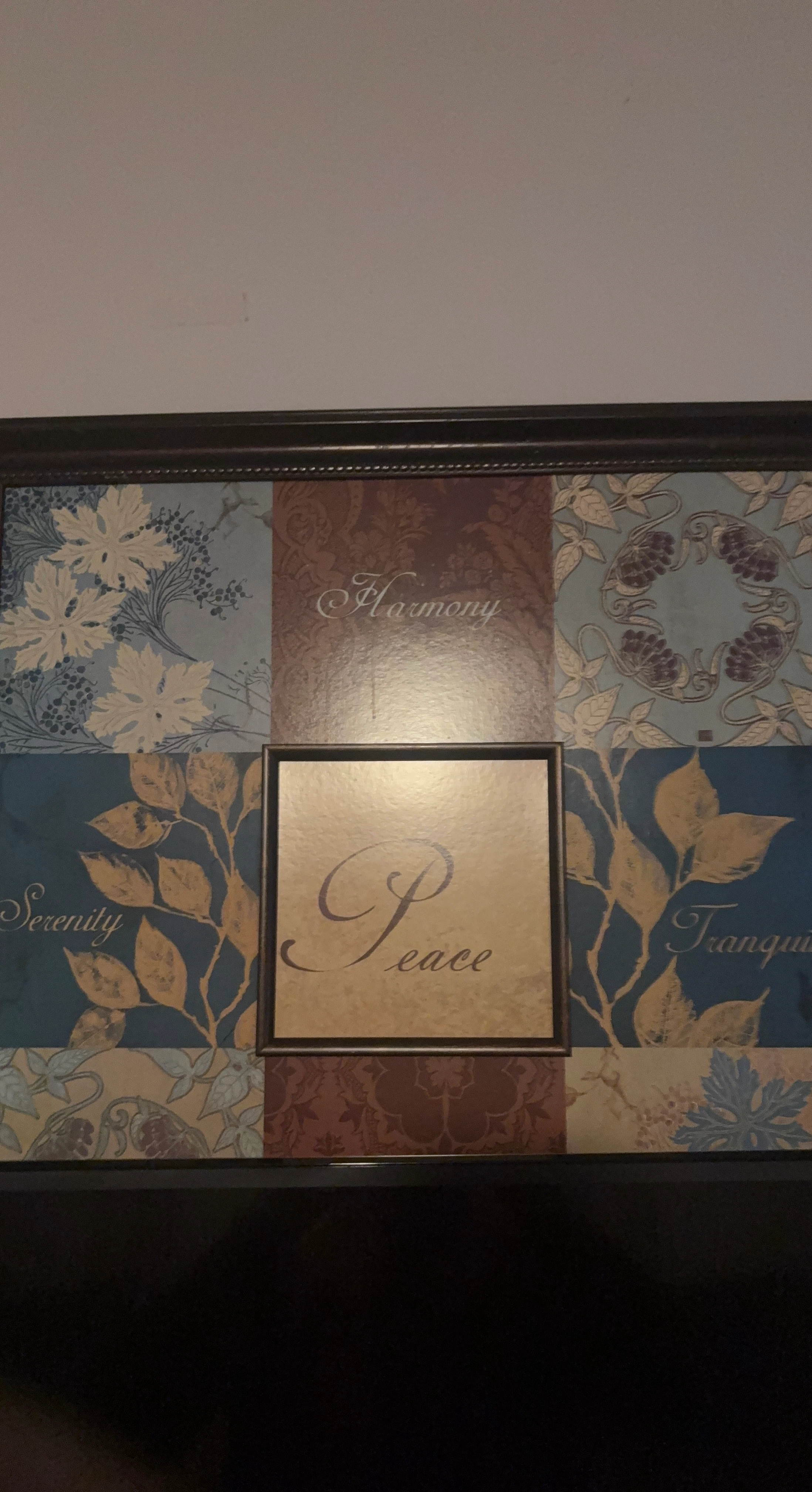 Framed Wall Art - Peace, Harmony, Serenity, Tranquility