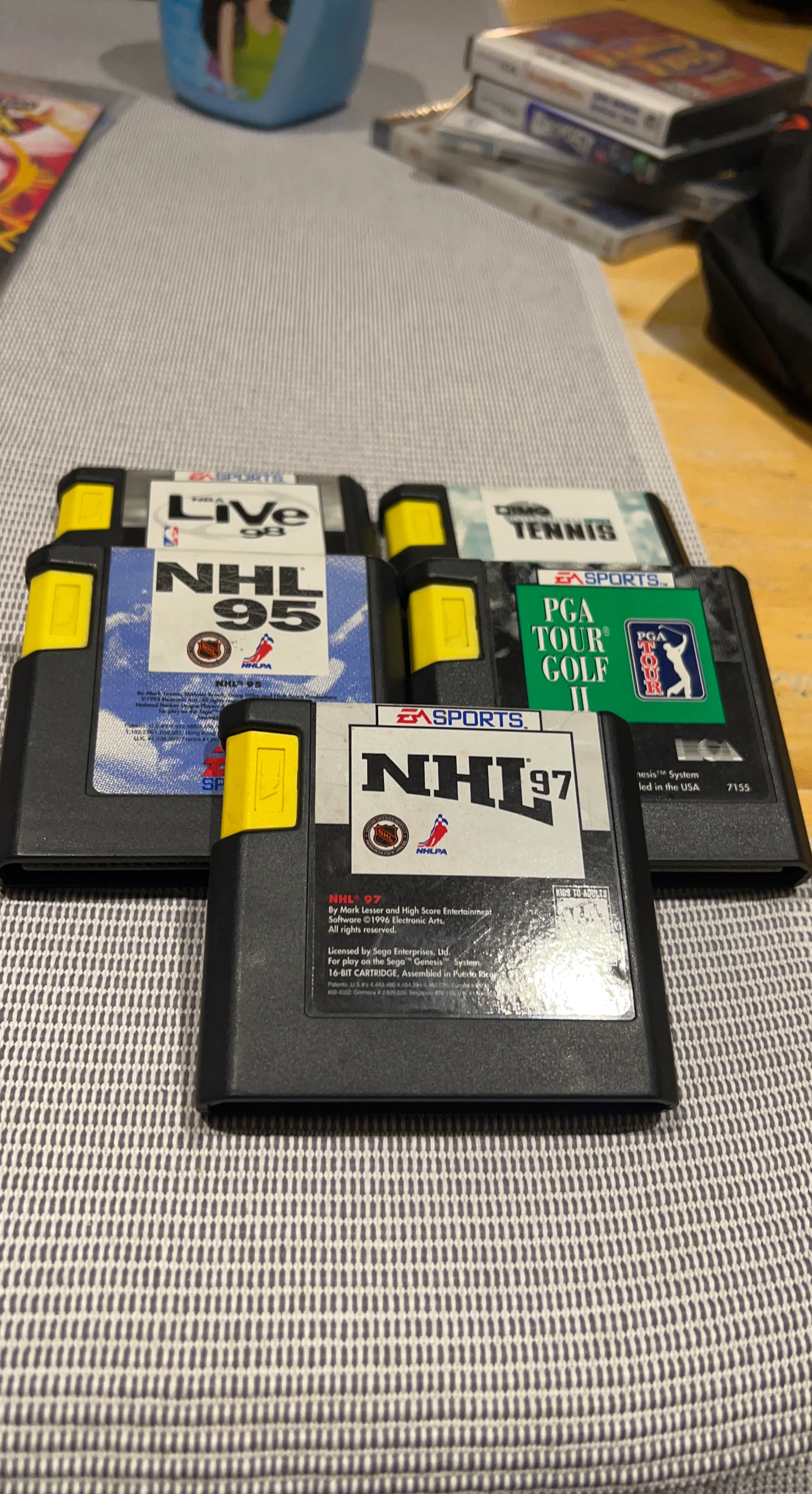 EA Sports NHL 95 & NHL 97 Sega Genesis Cartridges