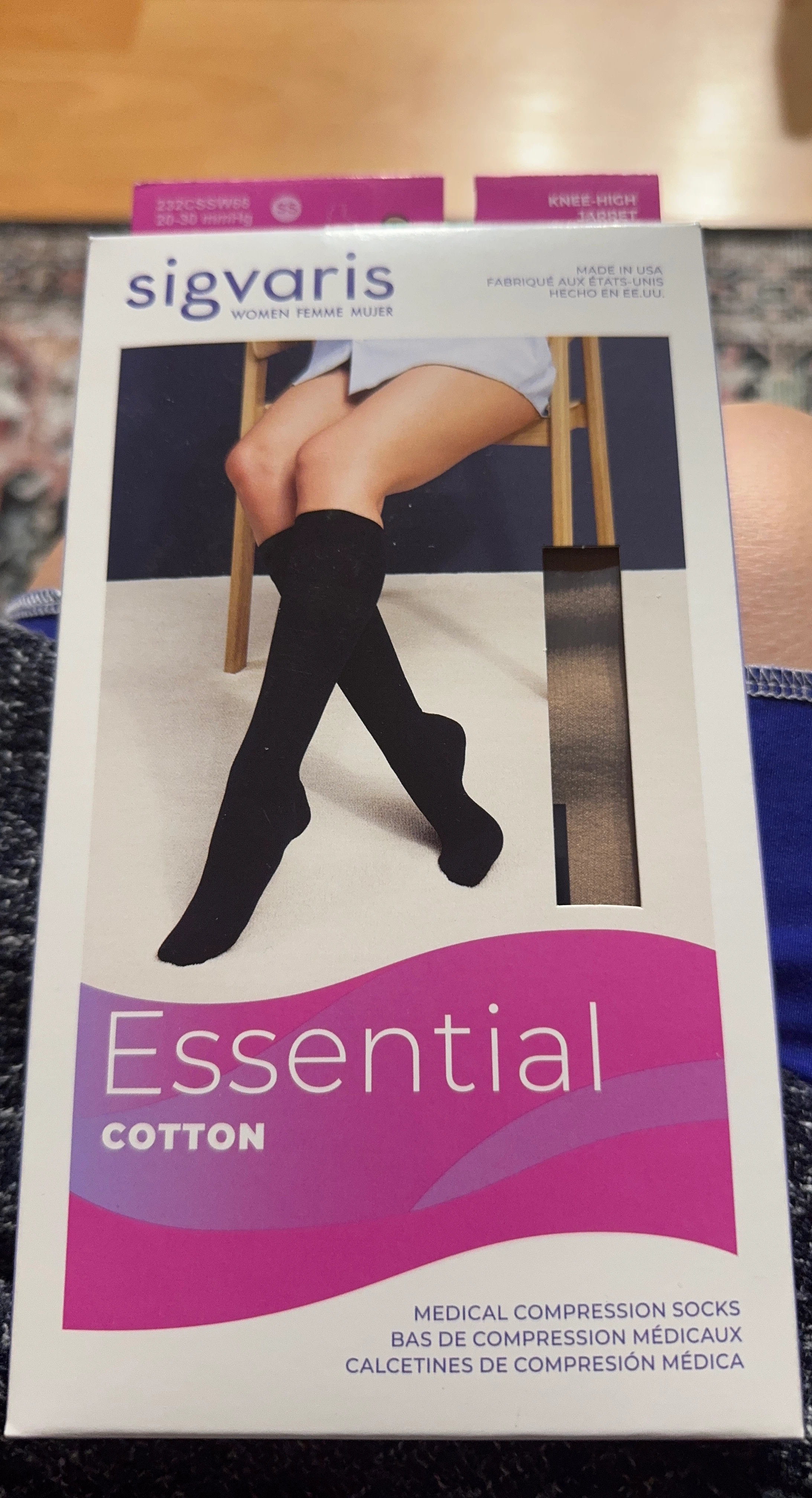 Sigvaris Essential Cotton Knee-High Compression Socks