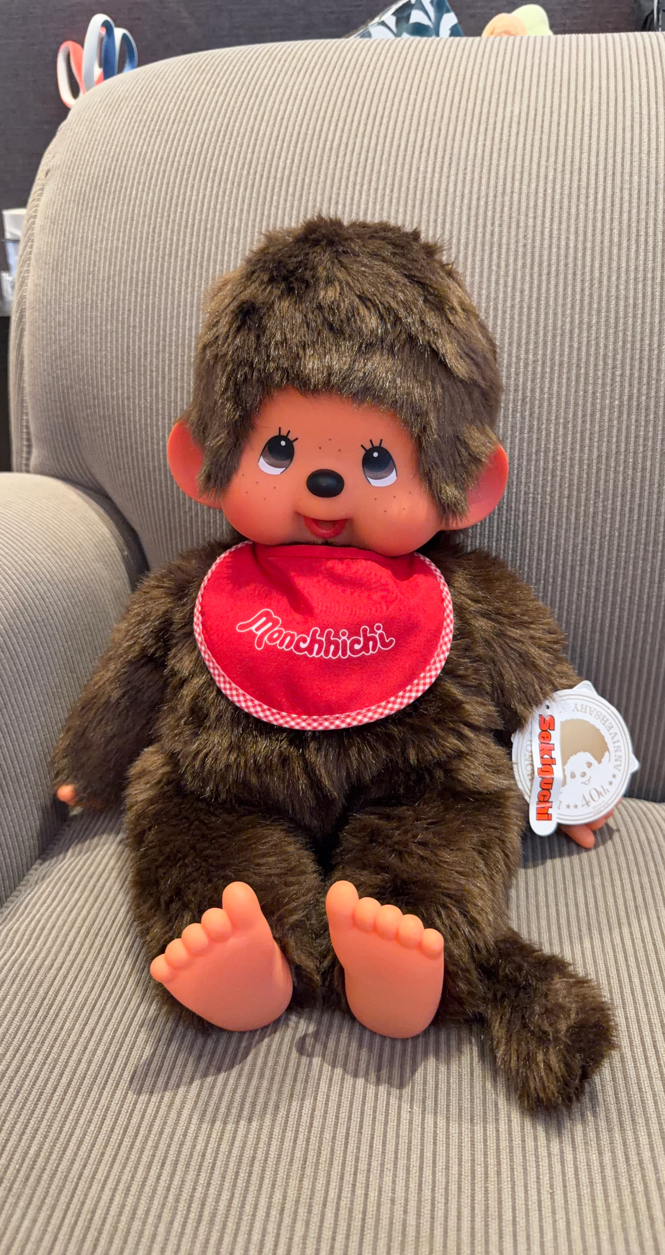 Monchhichi large 18inch classic boy plush doll