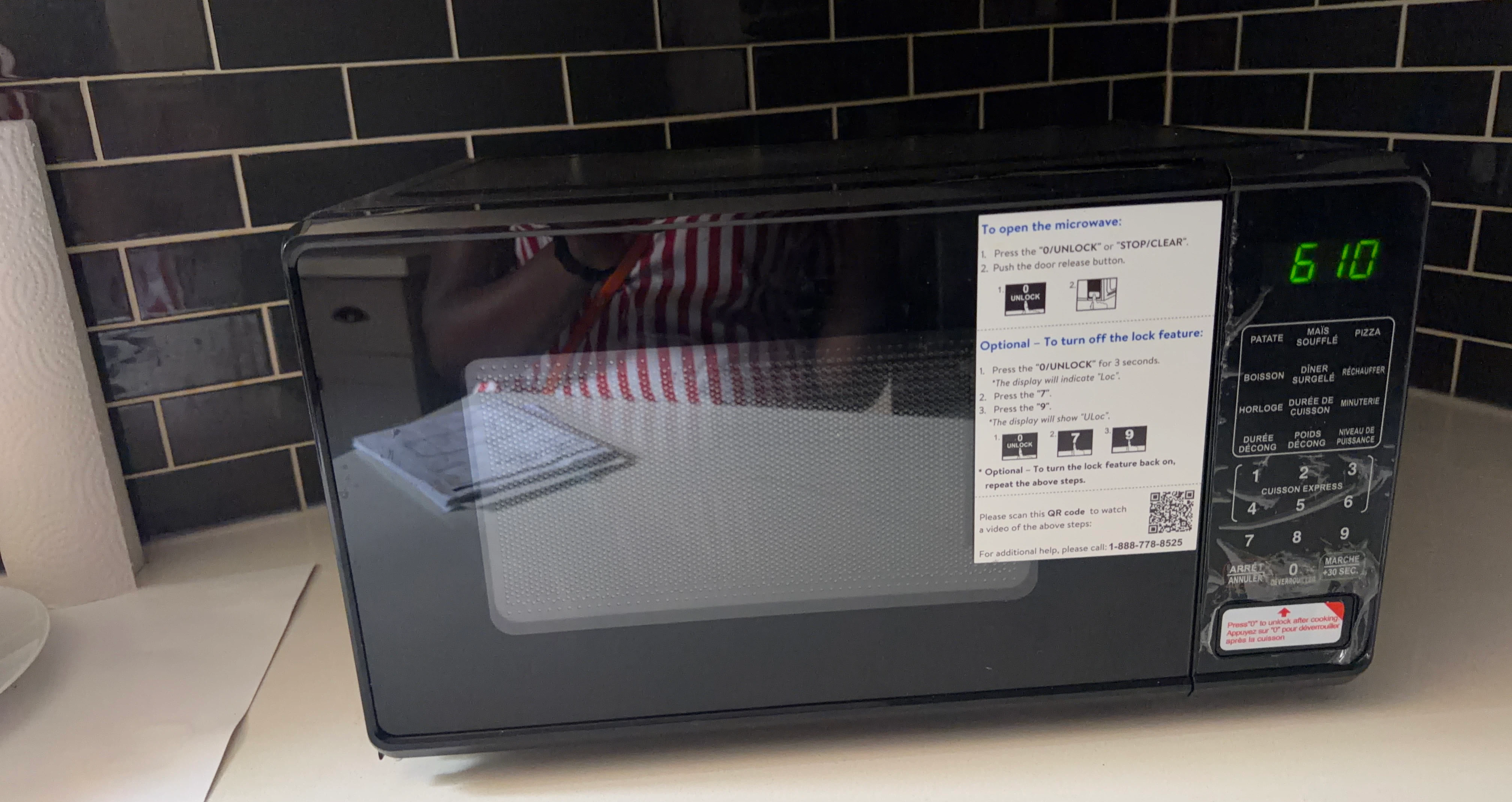 Black Microwave Oven