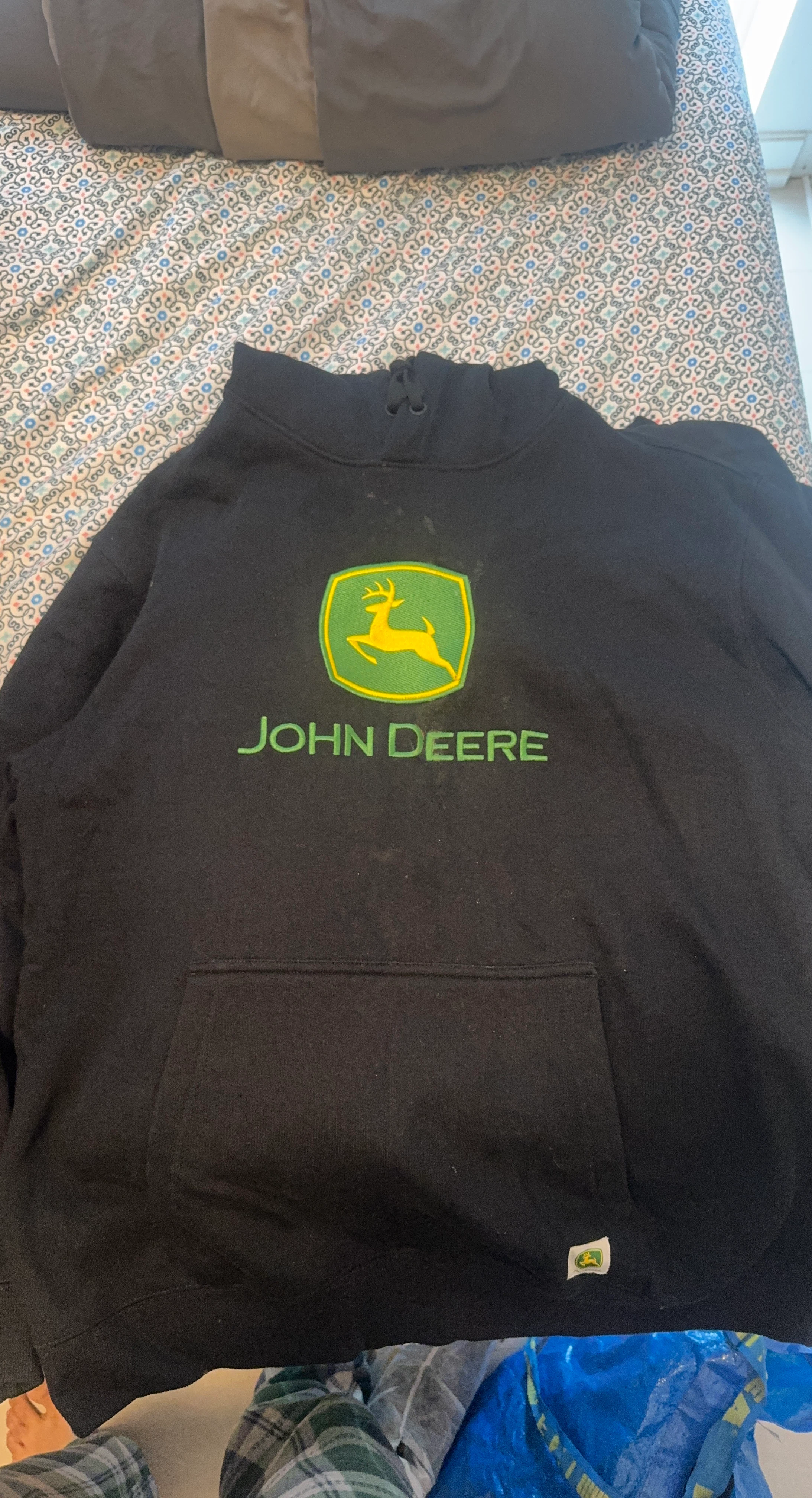 John Deere Black Hoodie
