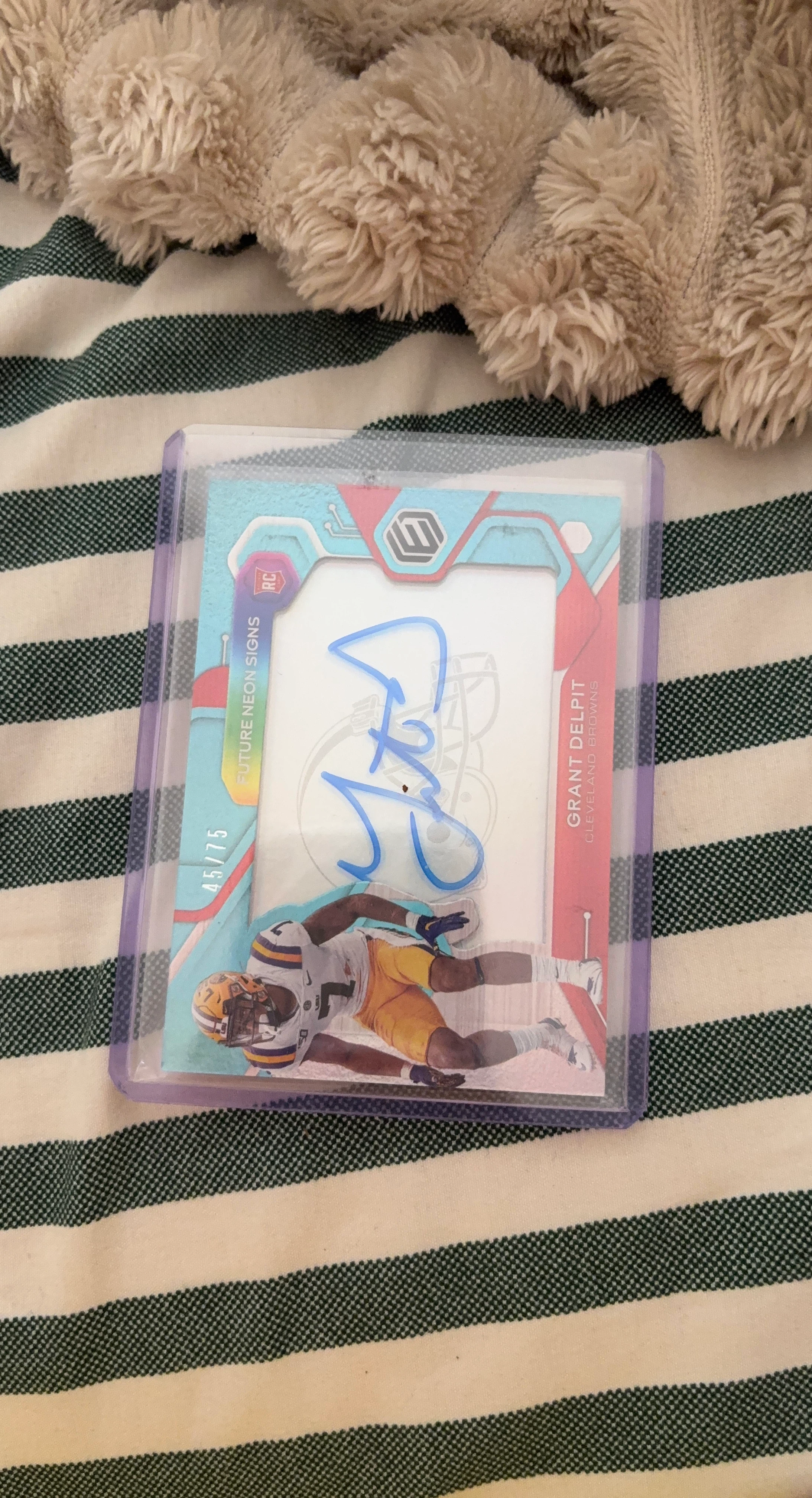 2023 Future Neon Signs Grant Delpit Autographed Card 45/75