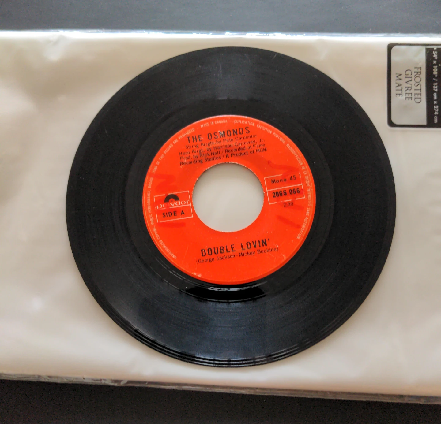 The Osmonds Double Lovin' 45 RPM Record