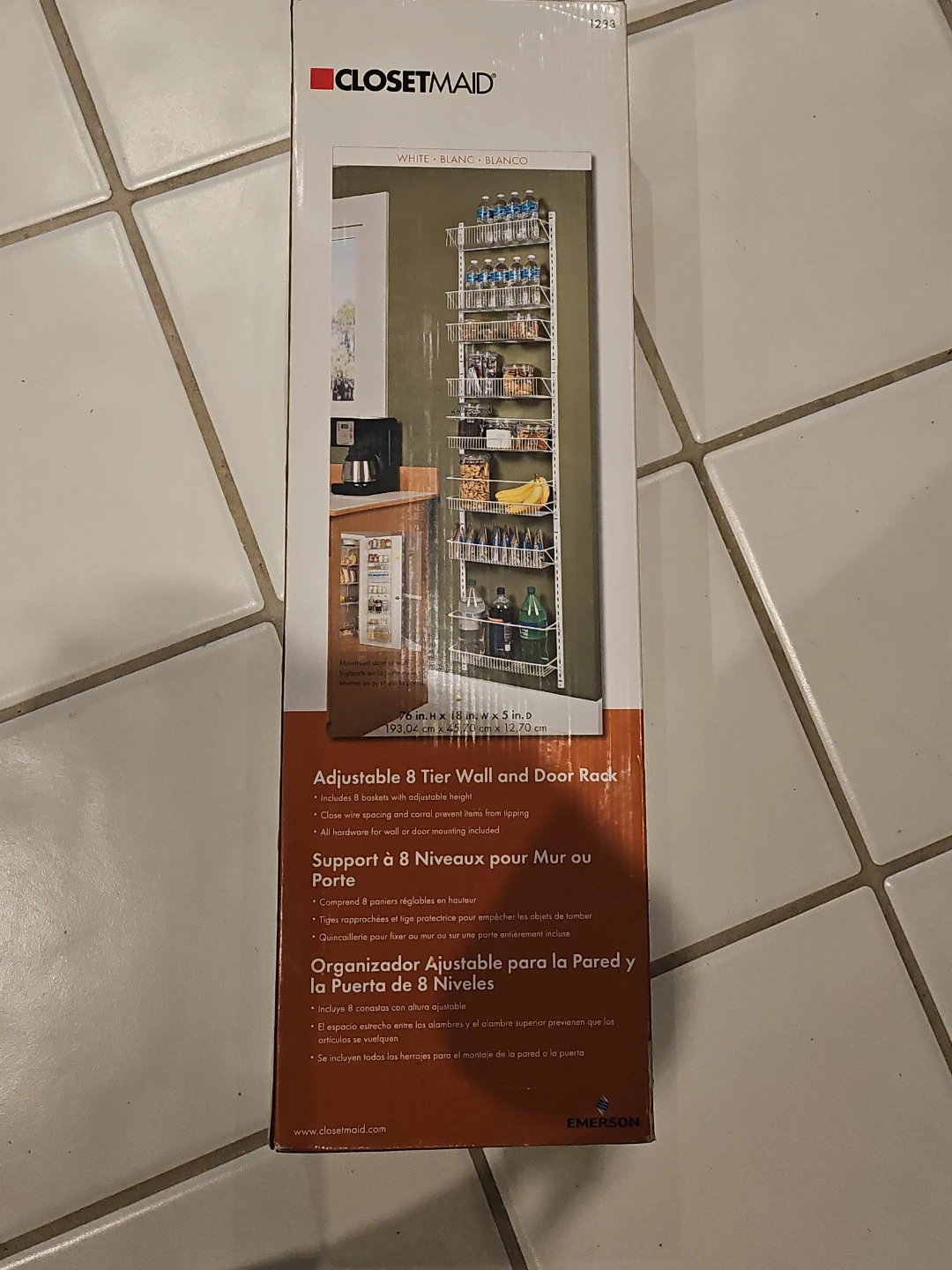 ClosetMaid 8 Tier Adjustable Wall and Door Rack