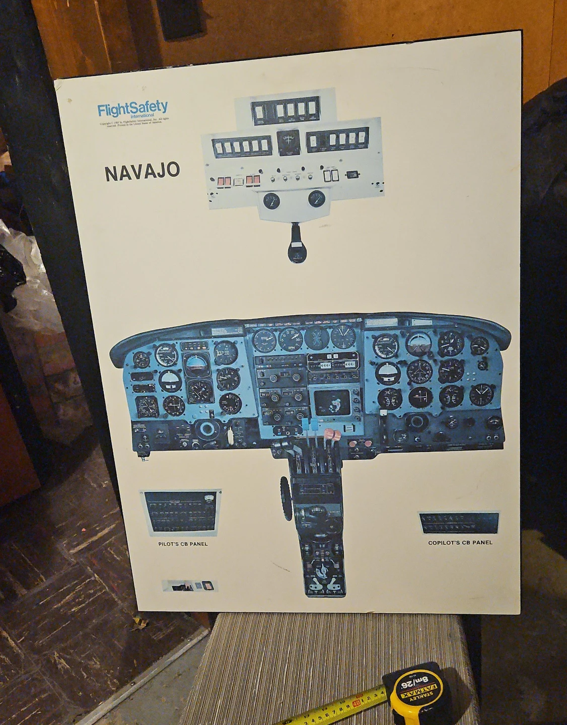 FlightSafety International Navajo Pilot Panel Poster