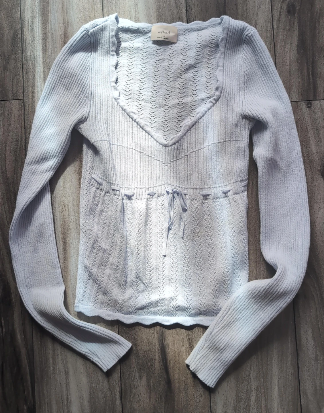 Wilfred light blue knit top