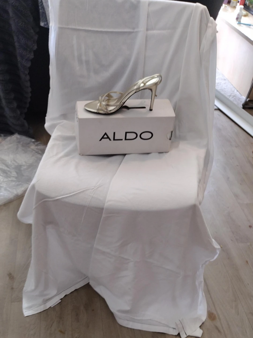 ALDO Women's Gold Strappy Heels with Box