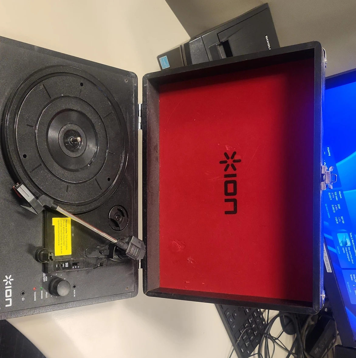 ION Portable Record Player Turntable