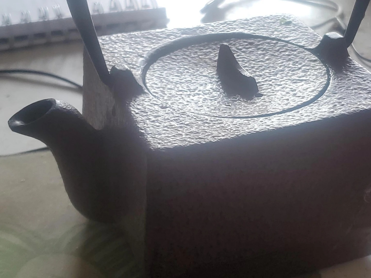 Square Cast Iron Teapot