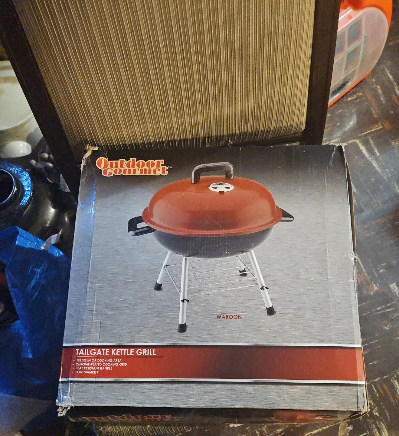 Outdoor Gourmet Tailgate Kettle Grill - Maroon