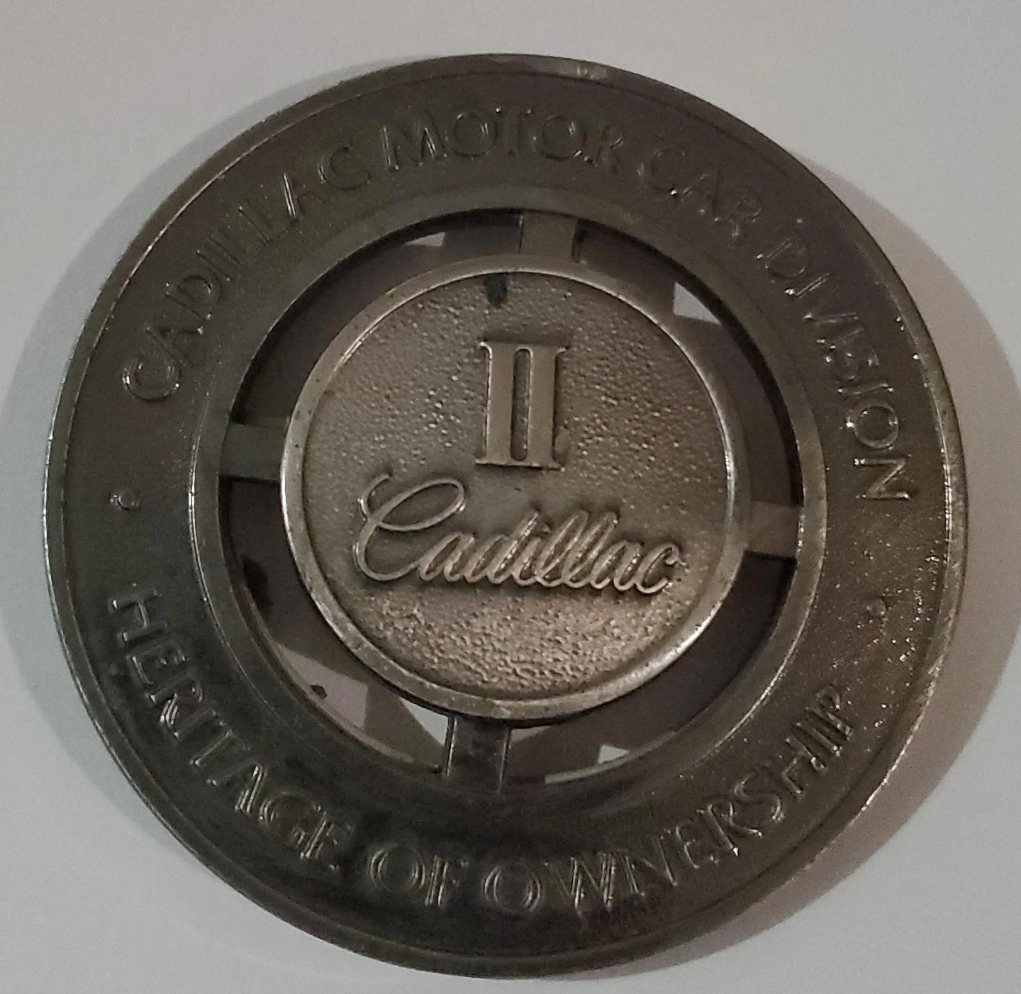 Cadillac Motor Car Division Heritage of Ownership Metal Emblem