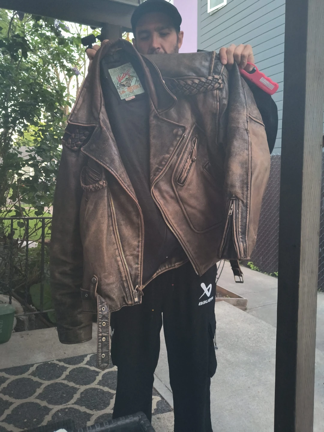 Vintage Leather Motorcycle Jacket