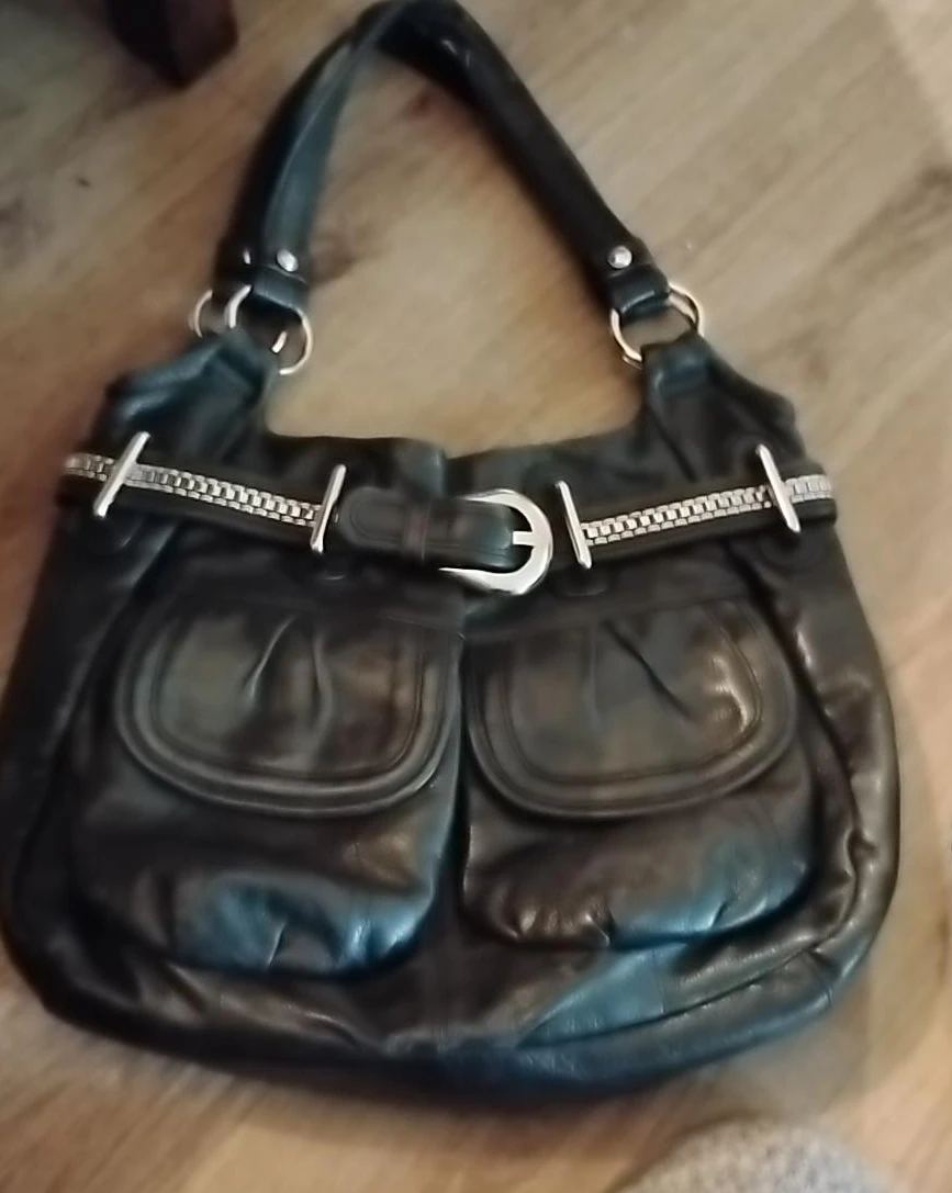 Black Leather Shoulder Bag