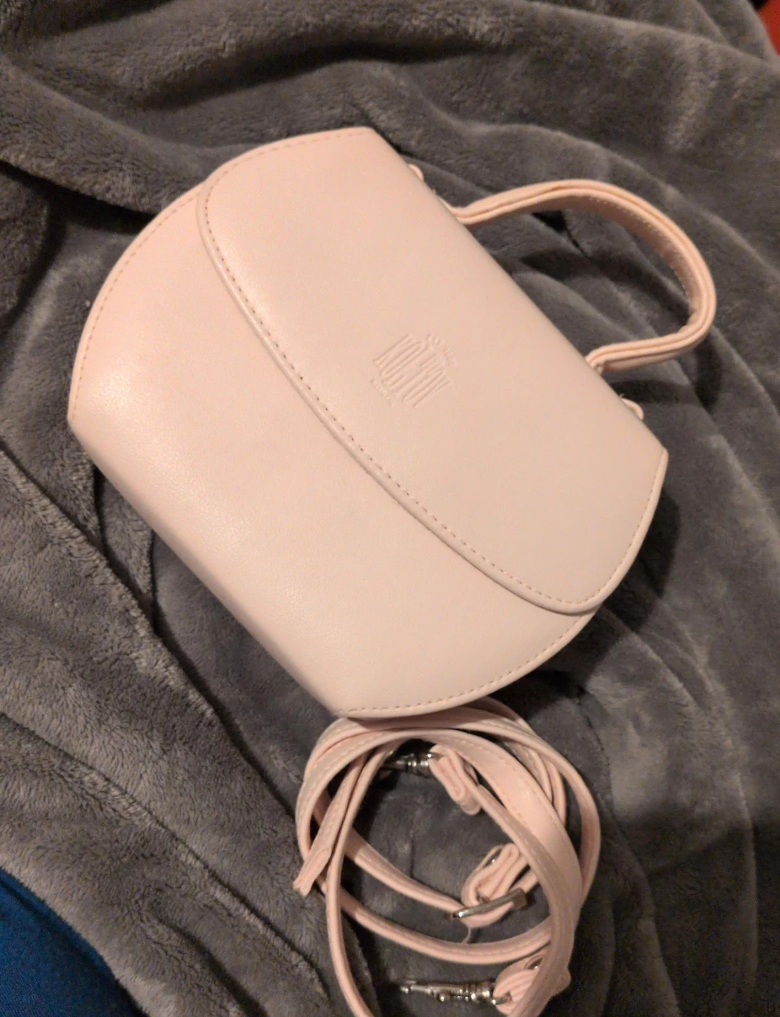 Pink Top Handle Handbag with Shoulder Strap