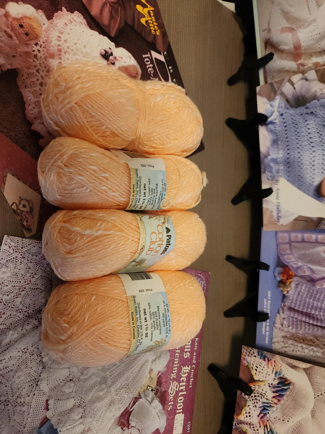 Patons Cotton Club Yarn - Peach Swirl