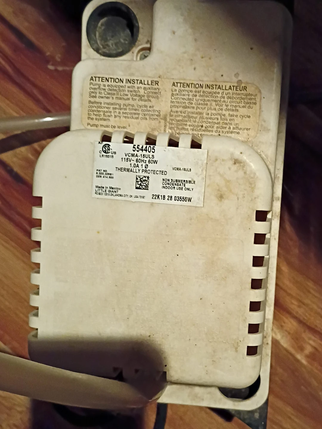 Little Giant VCMA-15ULS Condensate Pump