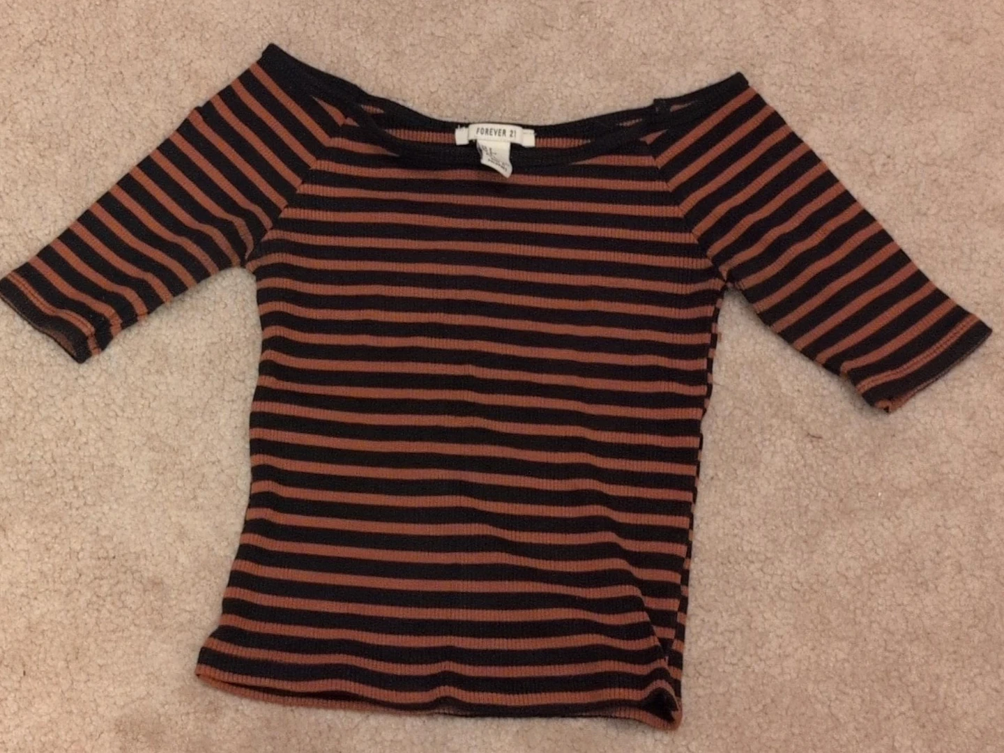 Forever 21 Striped Off-the-Shoulder Top