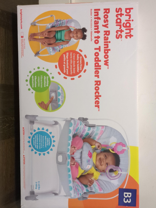 Bright Starts Rosy Rainbow Infant to Toddler Rocker