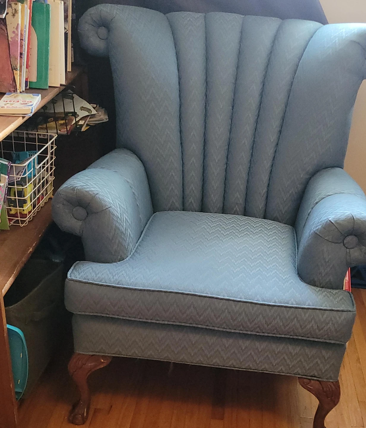 Blue Upholstered Armchair