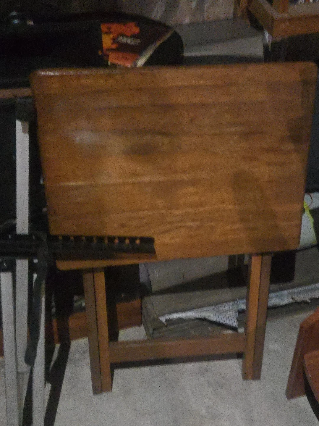 Vintage Wooden Folding Tray Table