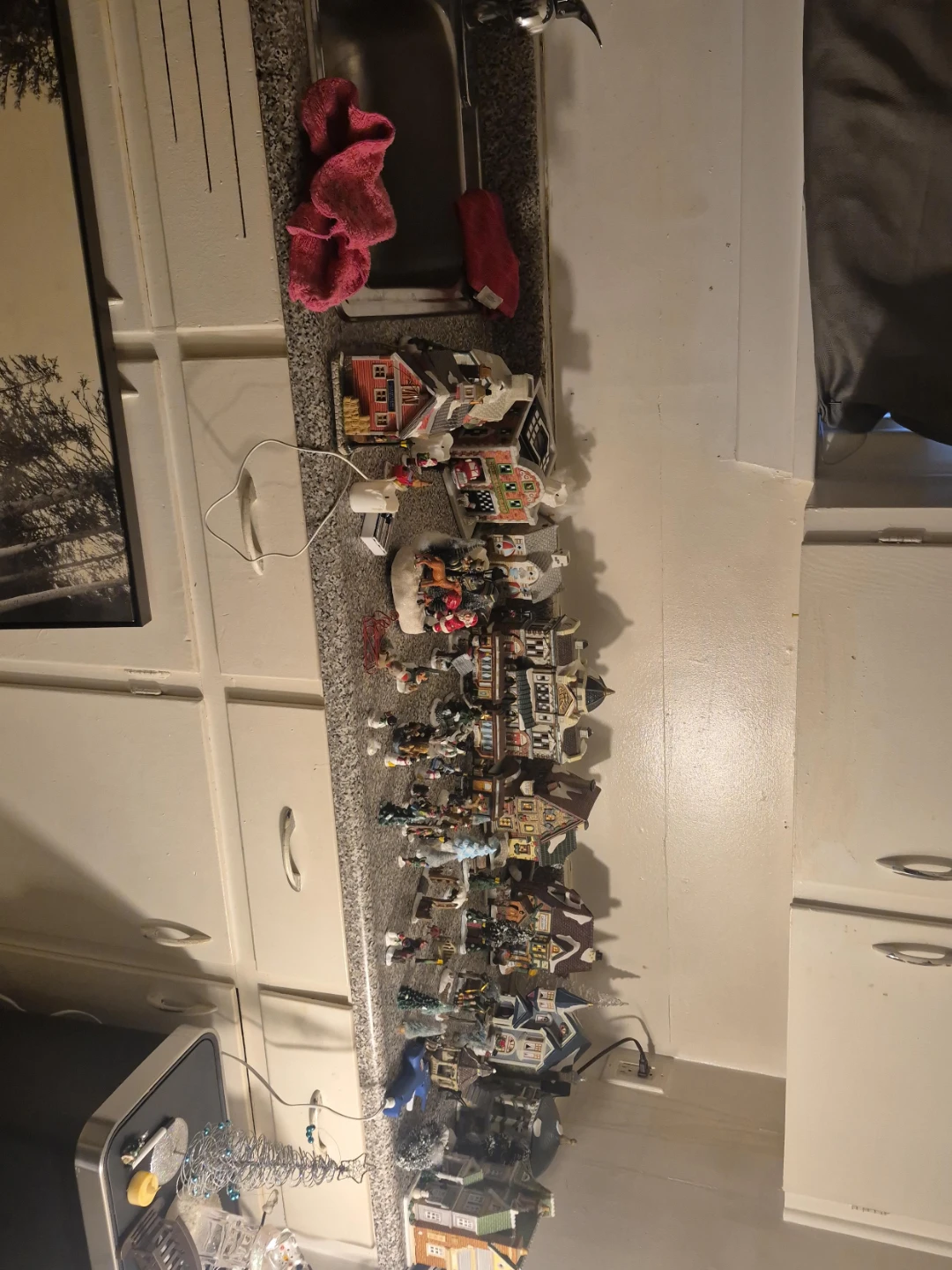 Christmas Village Set - Assorted Buildings and Figures