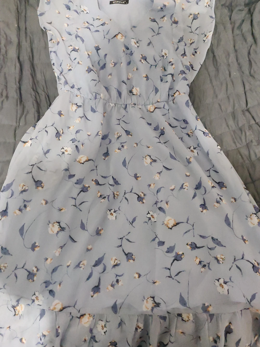 Light Blue Floral Print Dress