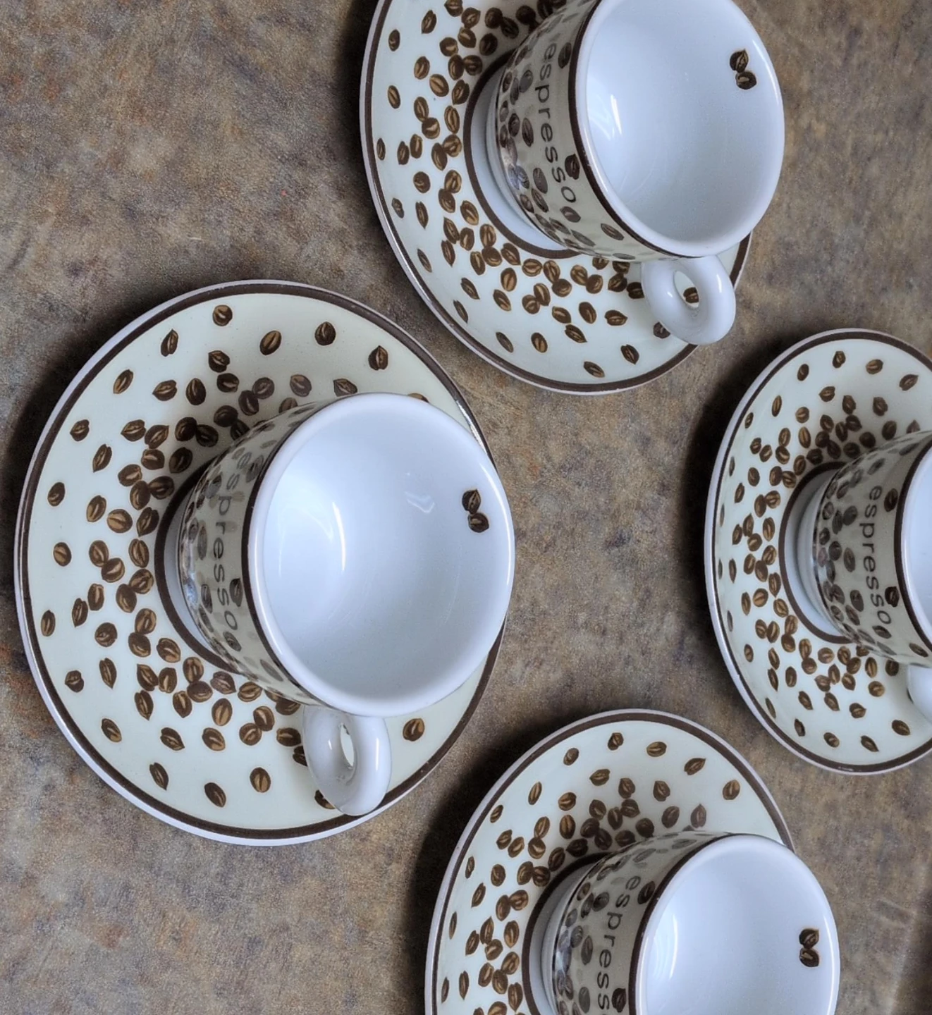 Set of four espresso cups