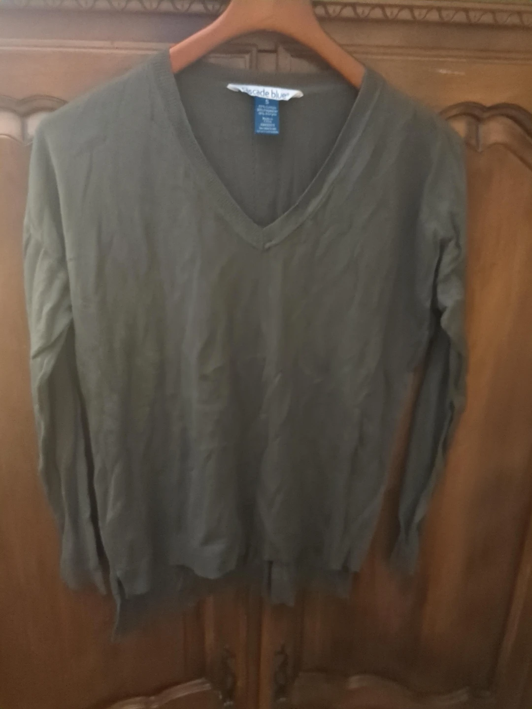 Cascade Blue V-Neck Sweater - Size S