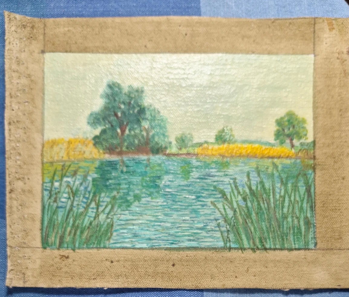 Landscape Painting of a Lake Scene