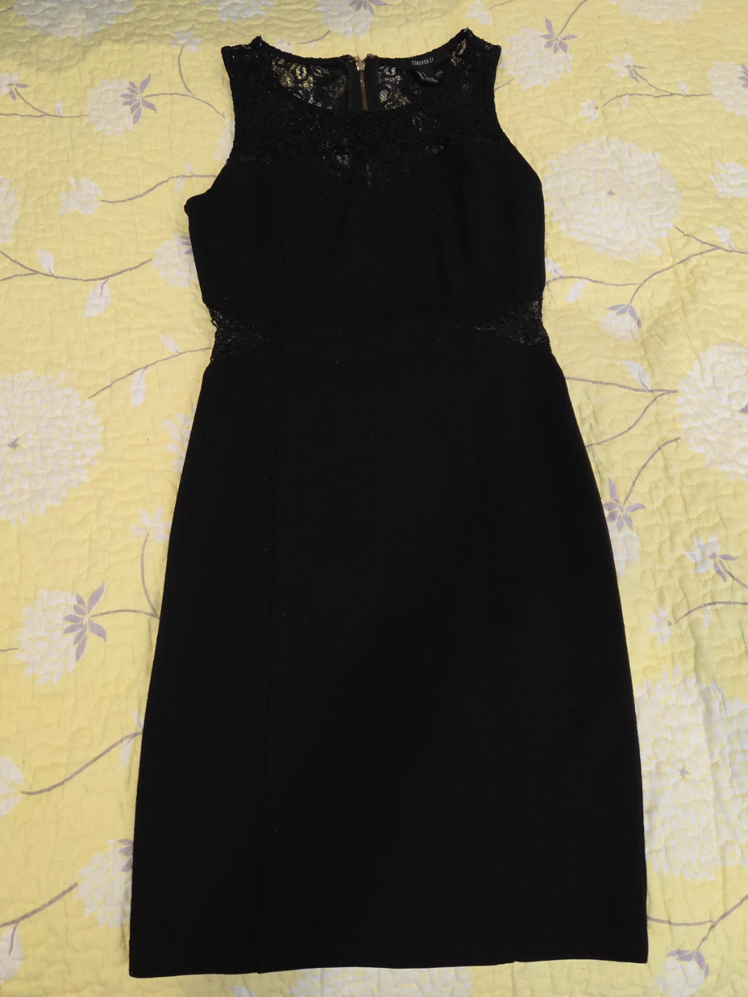 Black Lace Trim Dress by Forever 21 (S)
