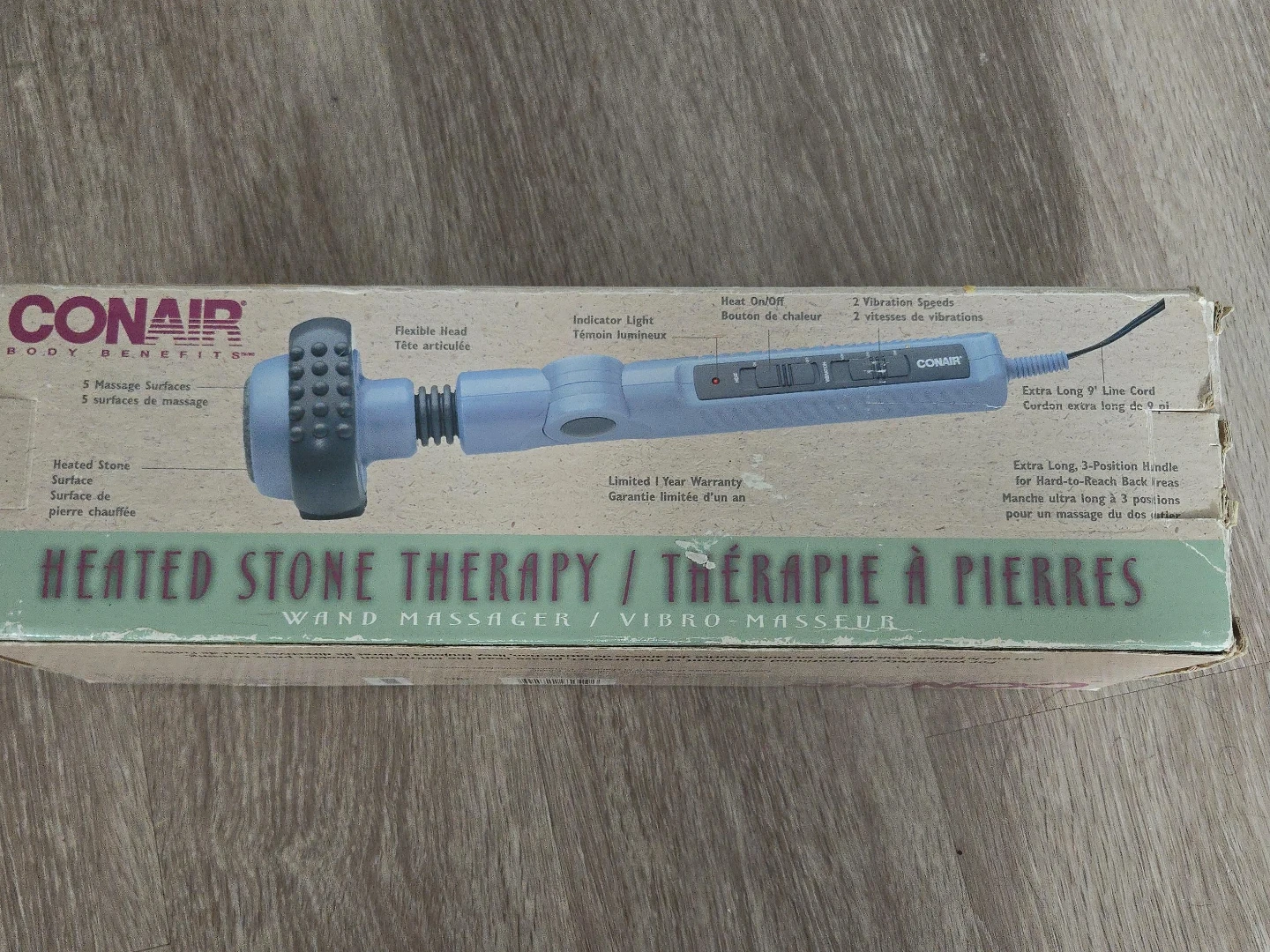 Conair Heated Stone Therapy Wand Massager