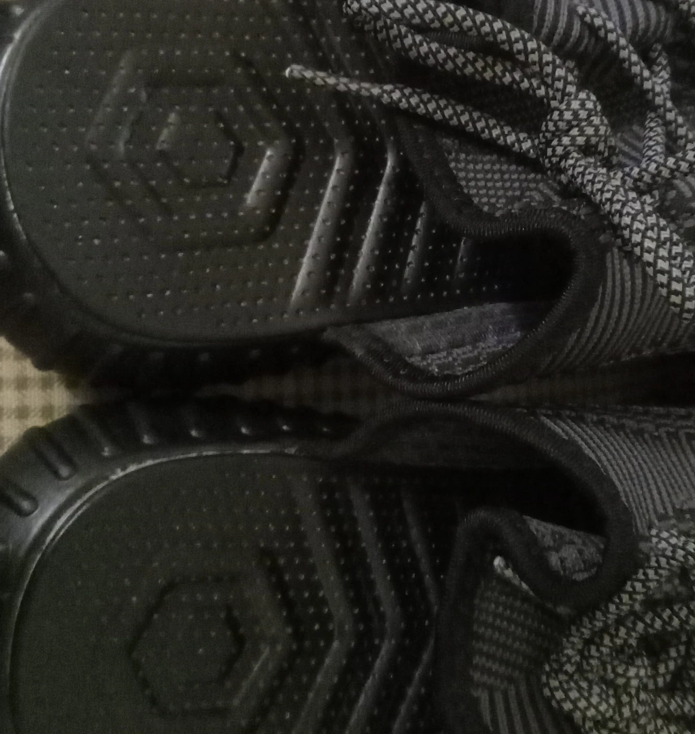 Black athletic shoes