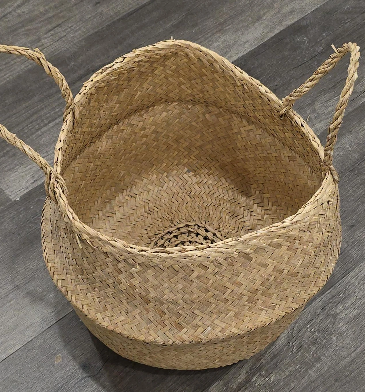 Woven Seagrass Basket with Handles