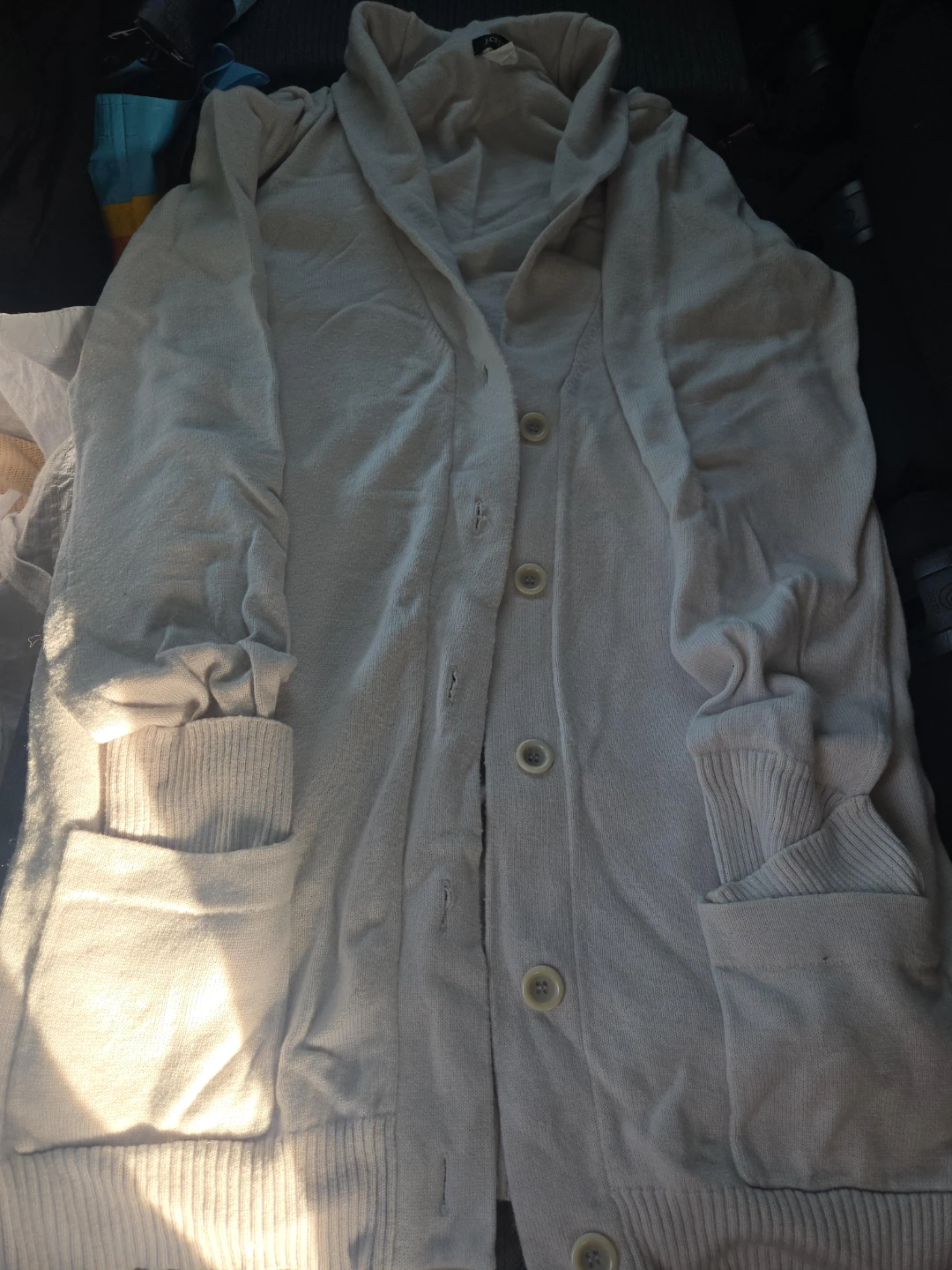 J. Crew Beige Hooded Cardigan